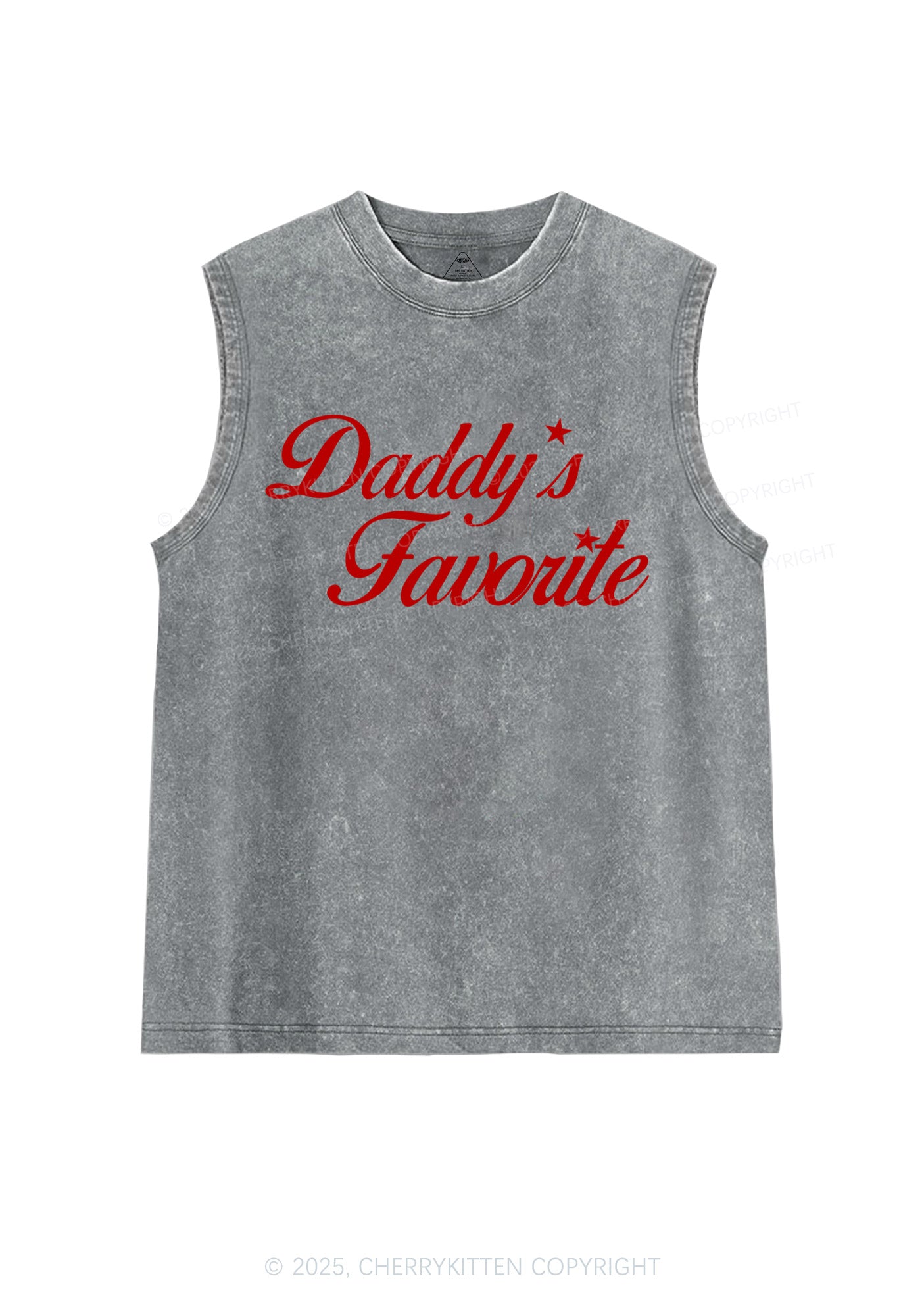 Daddys Favorite Y2K Washed Muscle Tank Cherrykitten
