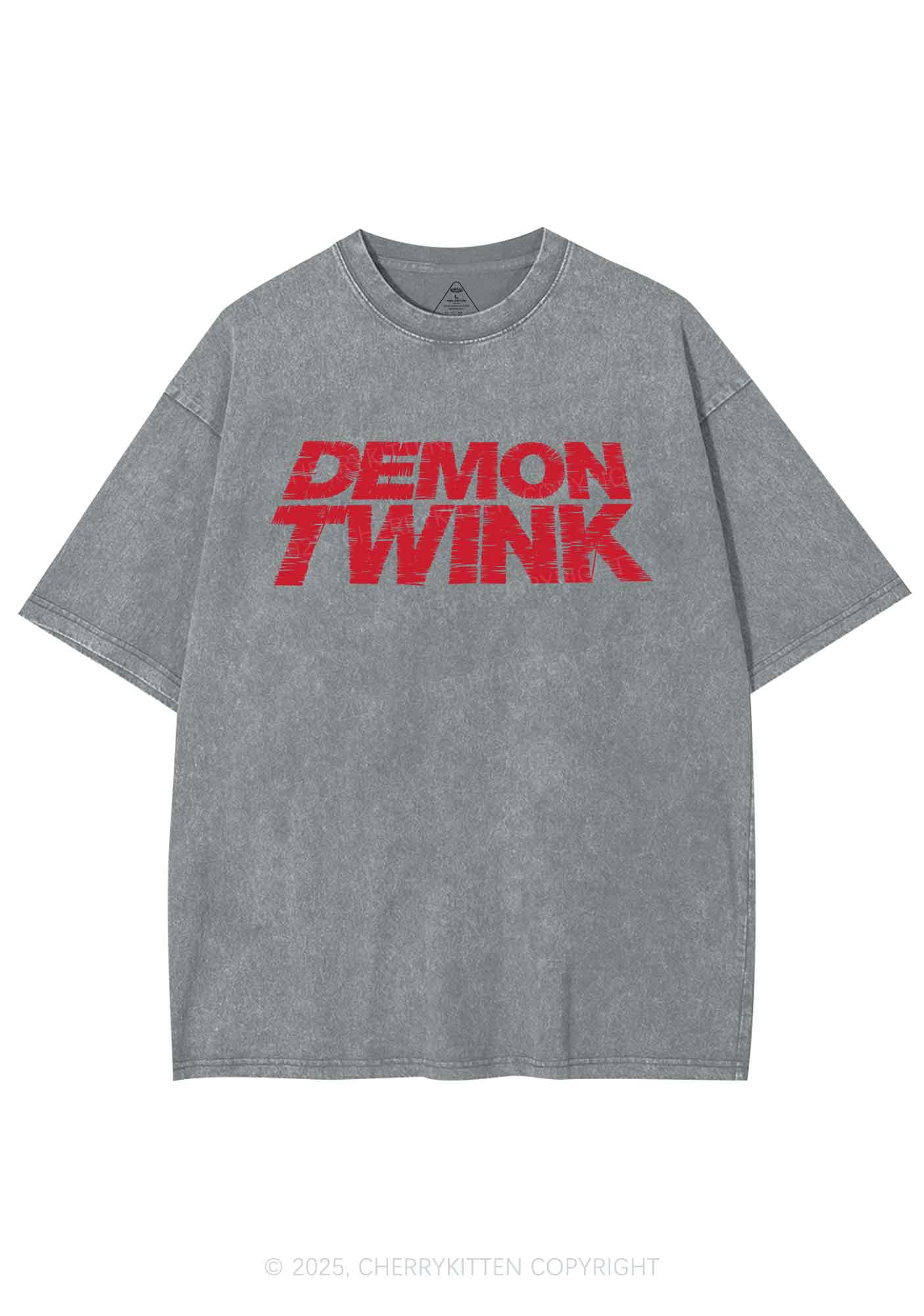 Demon Twink Pride Y2K Shirts Washed Tee Cherrykitten