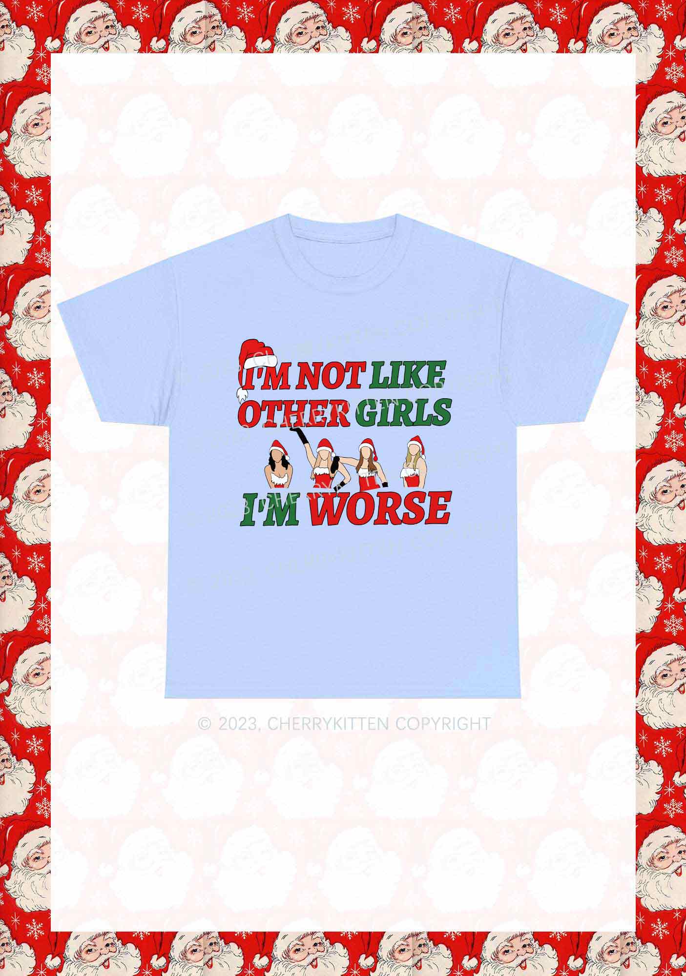 I'm Worse Christmas Y2K Chunky Shirt Cherrykitten