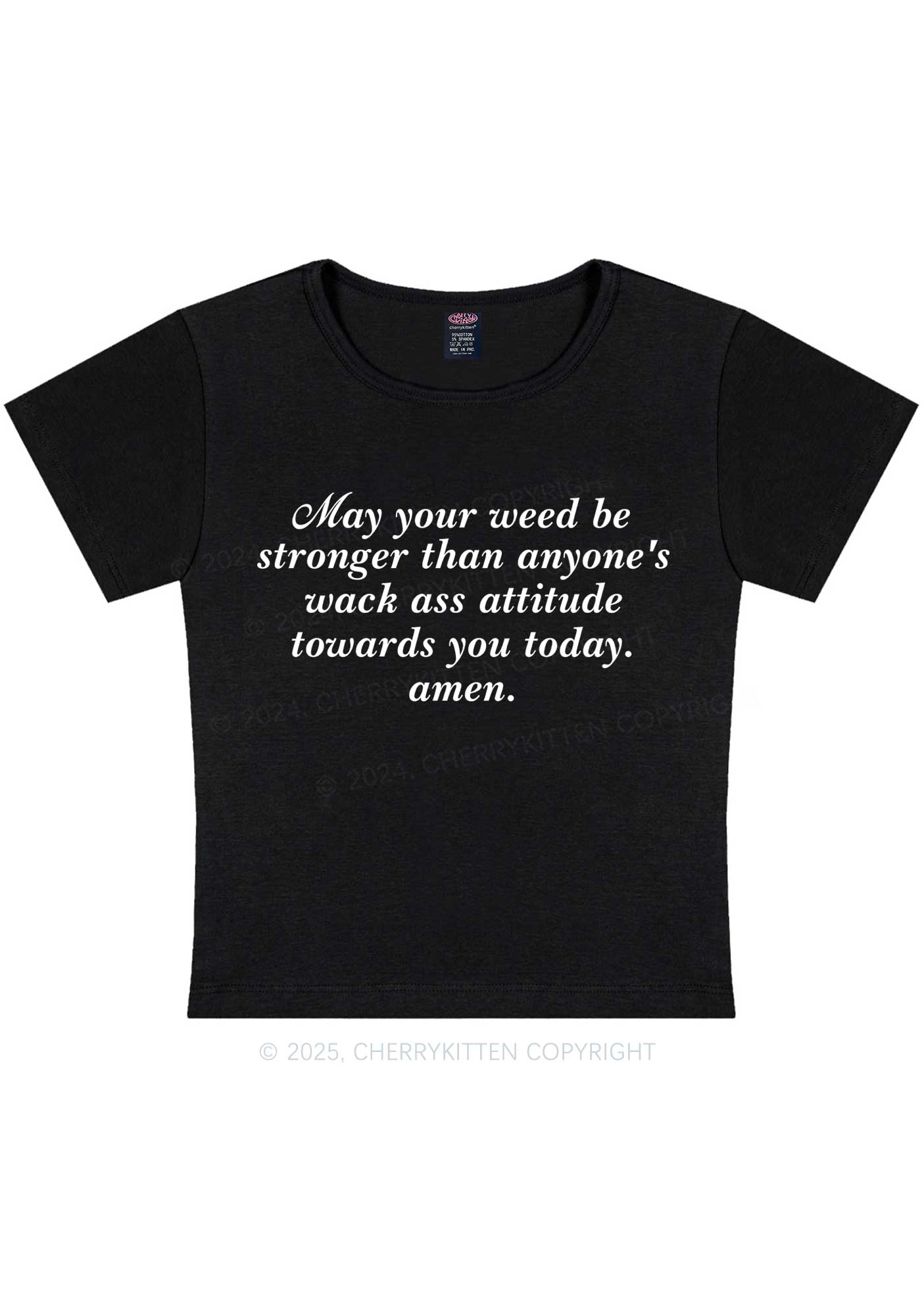 Stronger Than Wack Attitude Y2K Baby Tee Cherrykitten