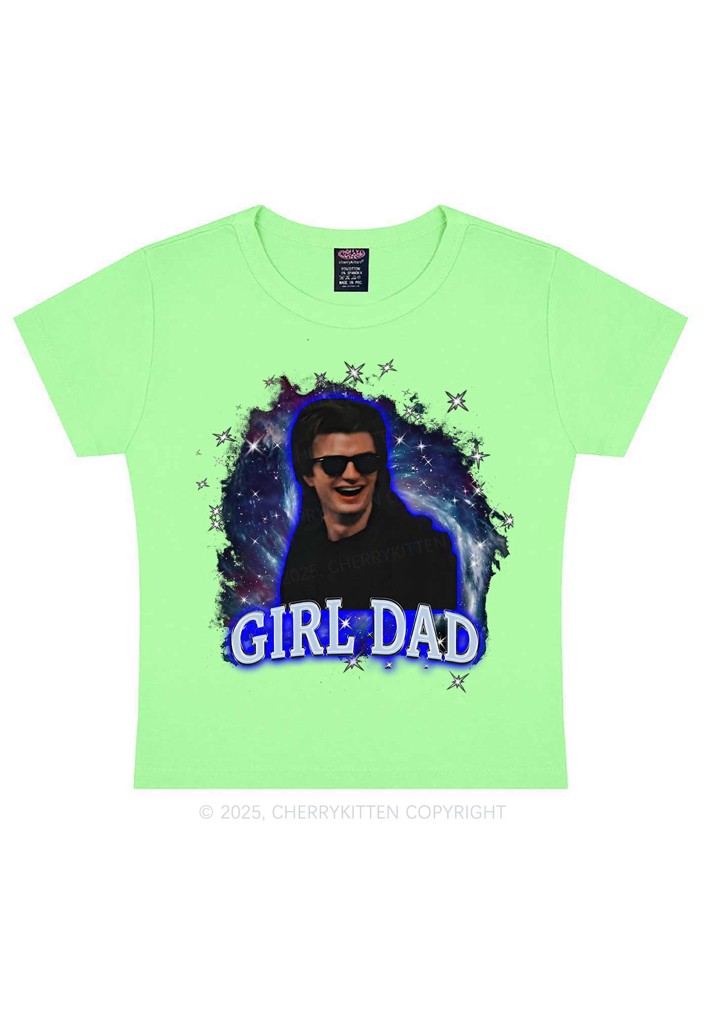 Girl Dad Starry Sky Y2K Baby Tee Cherrykitten
