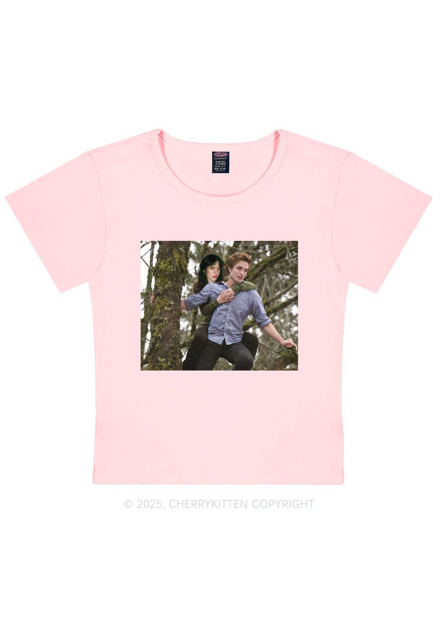 Custom Face Y2K Baby Tee Cherrykitten