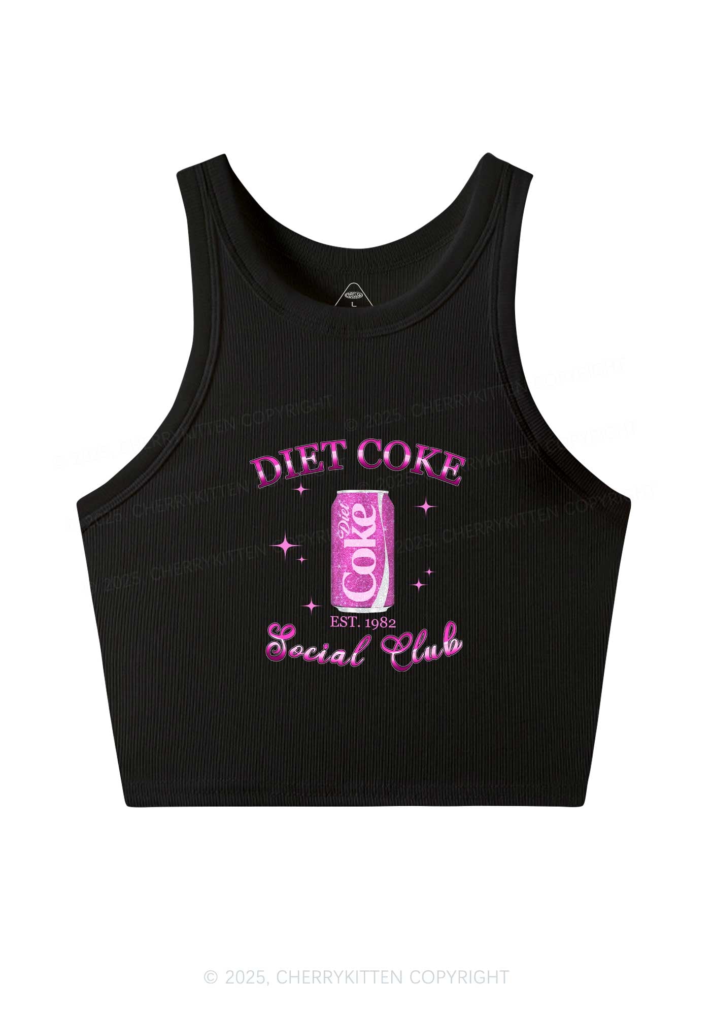 Diet Coke Social Club Y2K Crop Tank Top Cherrykitten