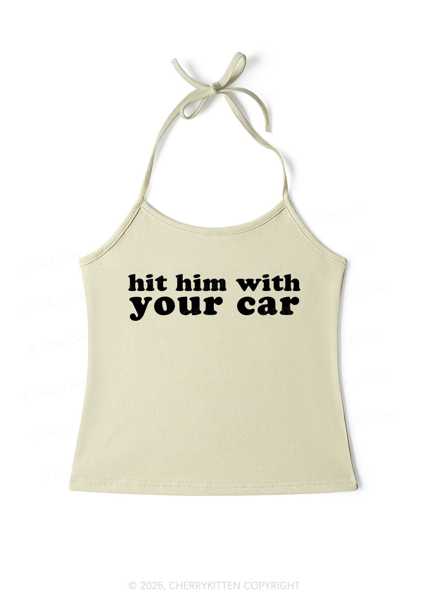 Hit Him Y2K Halter Neck Cami Cherrykitten
