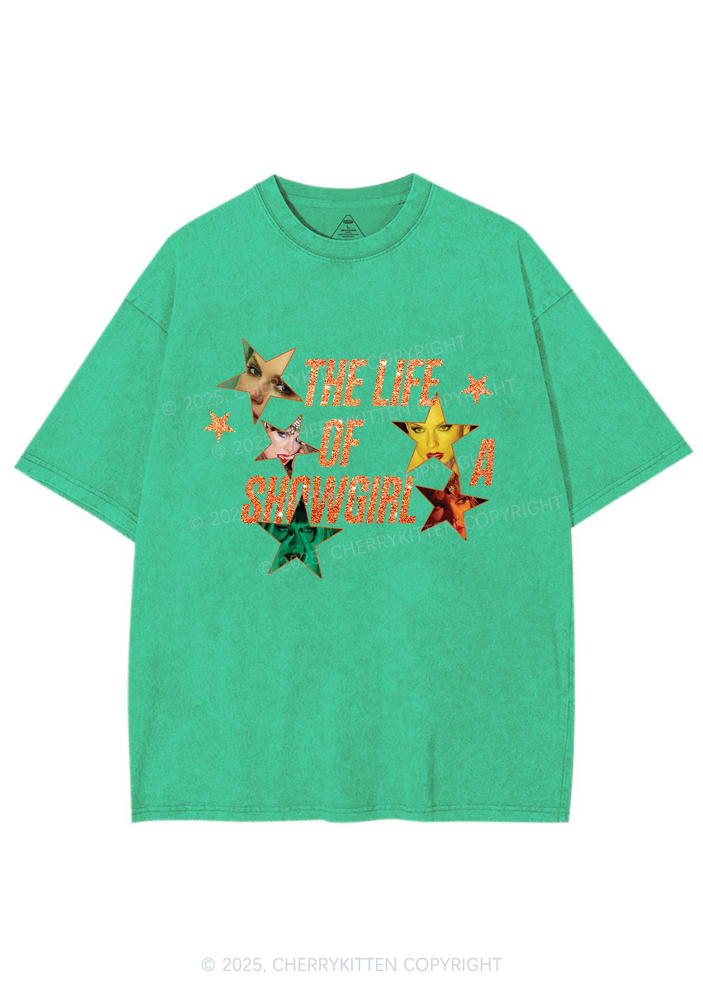 Star TS Photo Y2K Shirts Washed Tee Cherrykitten