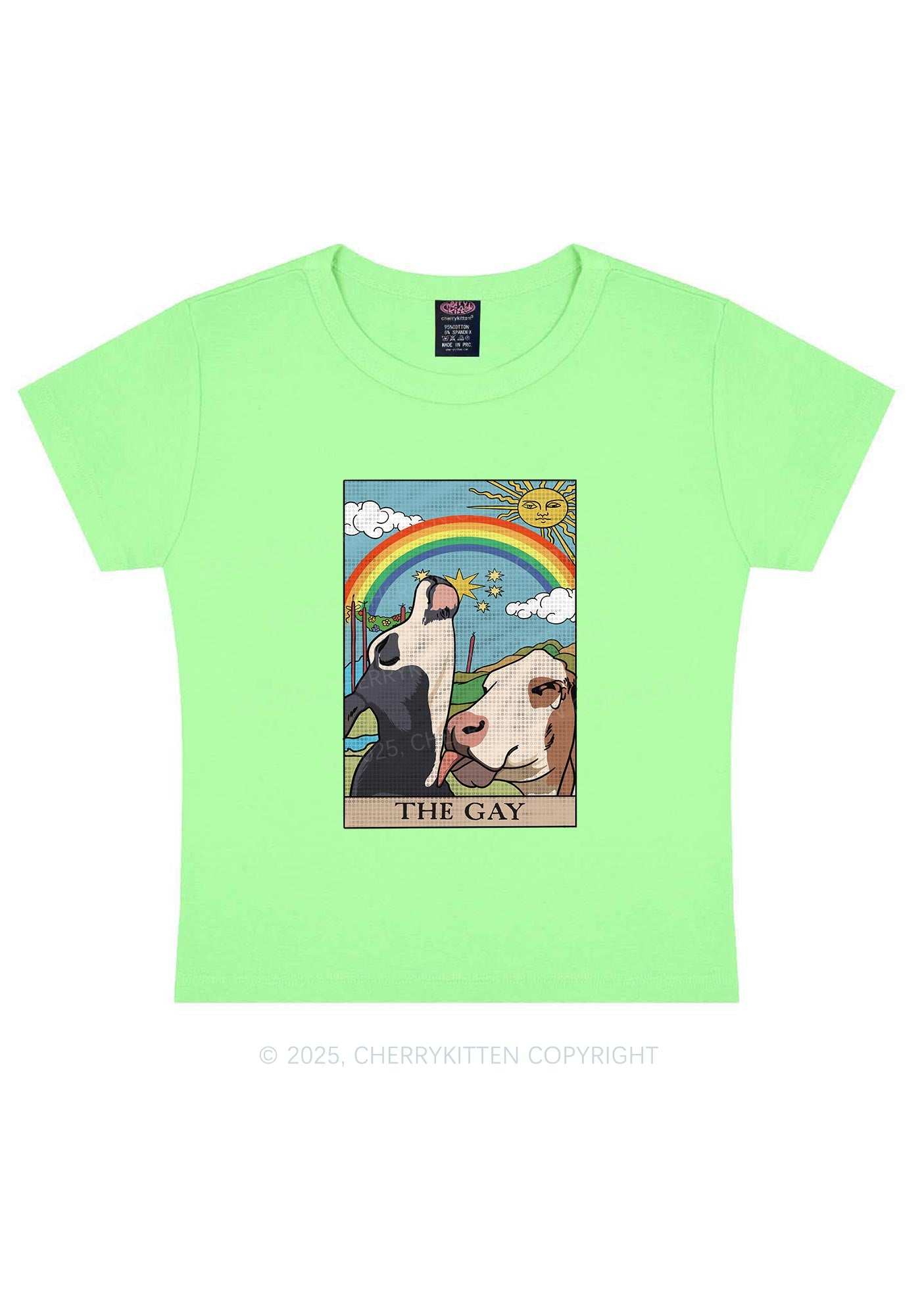 The Gay Pride Y2K Baby Tee Cherrykitten