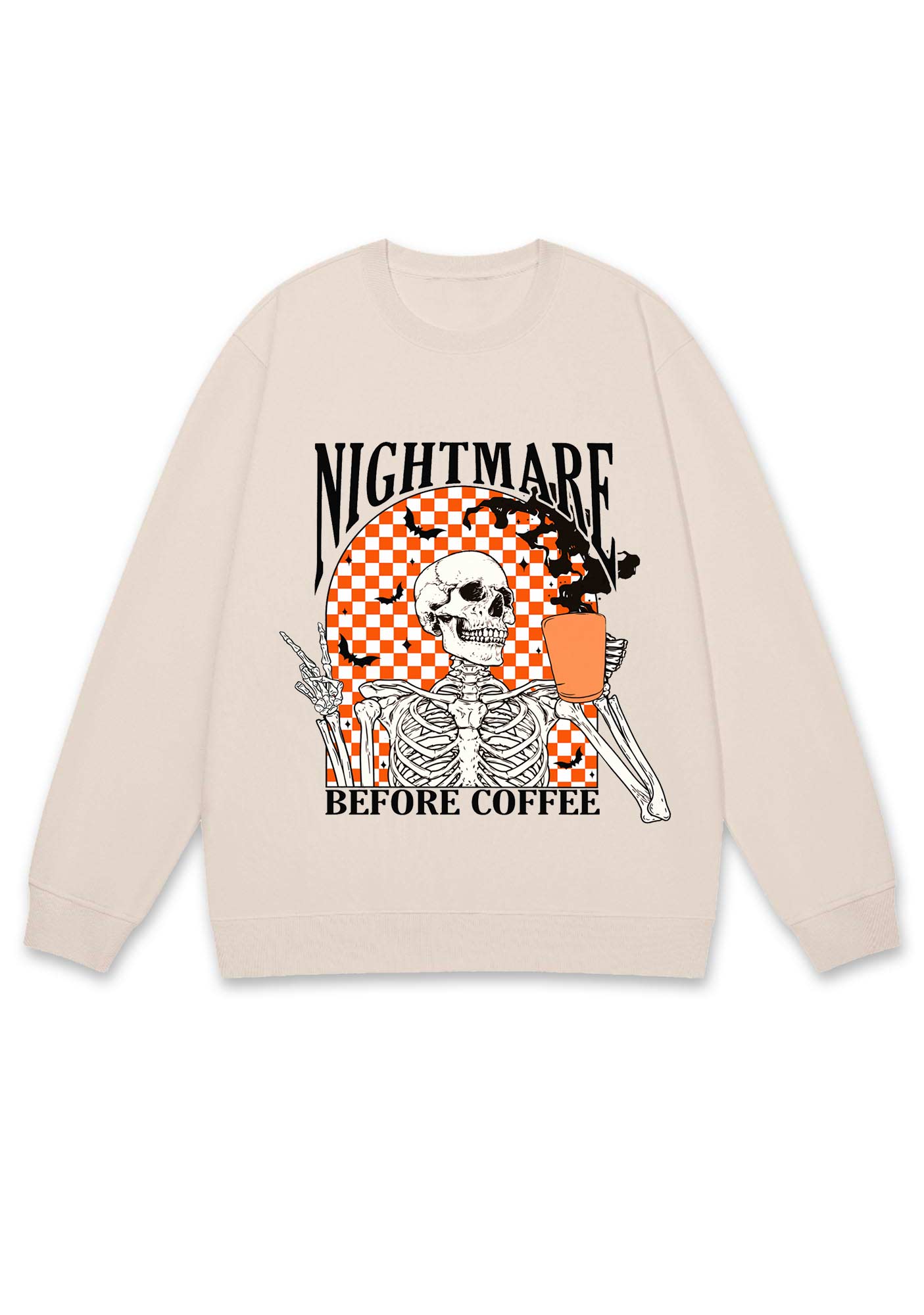 Halloween Nightmare Before Coffee Y2K Sweatshirt