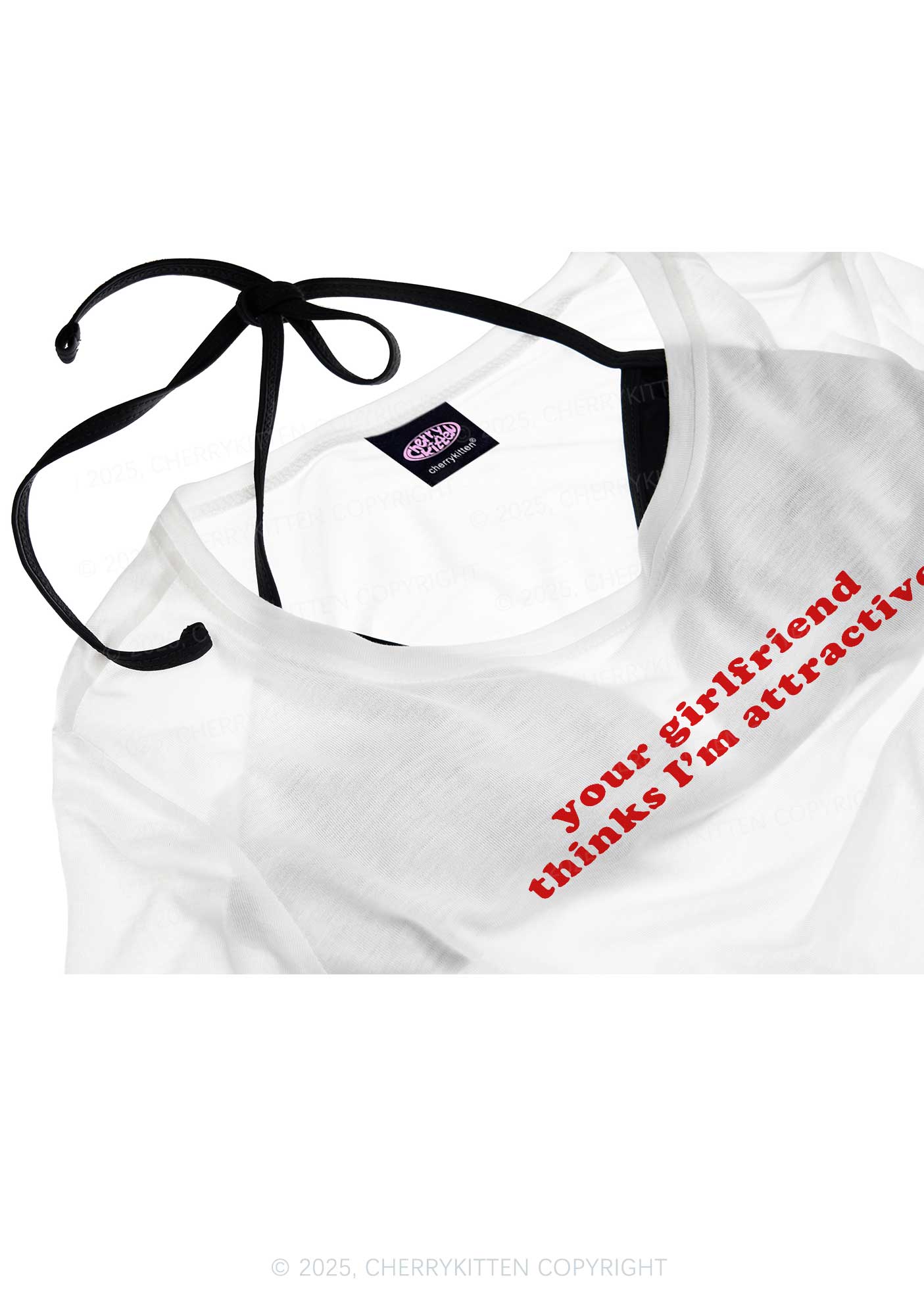 Im Attractive Pride Y2K Sheer Crop Tee Cherrykitten