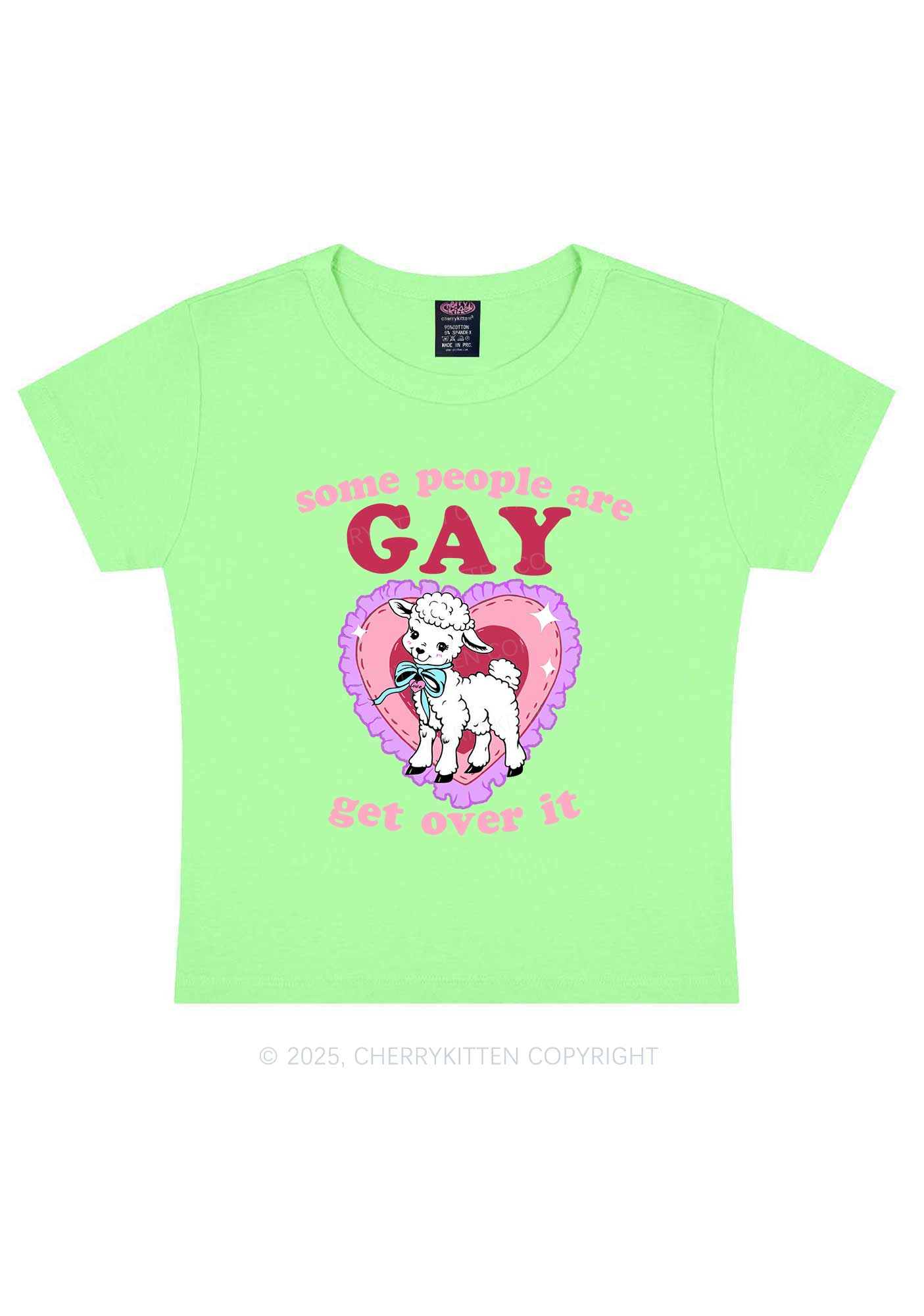 Some People Are Gay Pride Y2K Baby Tee Cherrykitten