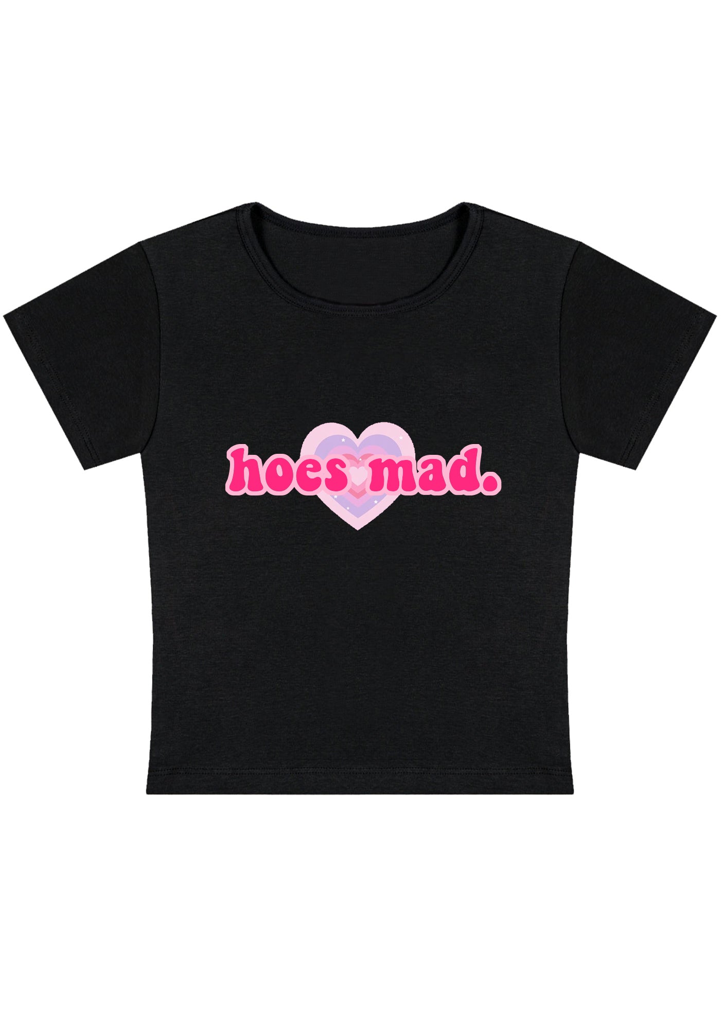 Hoes Mad Heart Y2K Baby Tee
