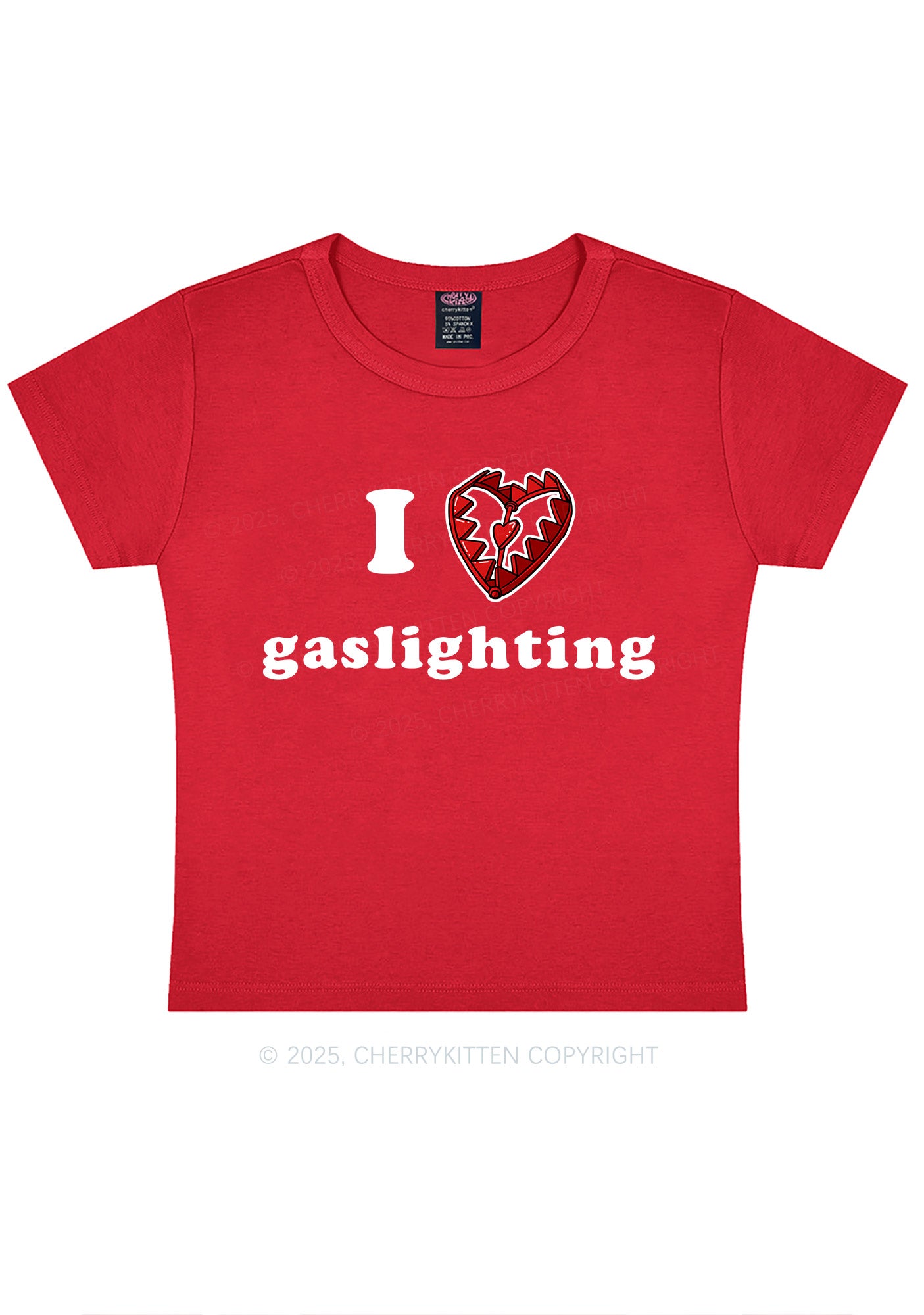 Love Gaslighting Y2K Baby Tee Cherrykitten