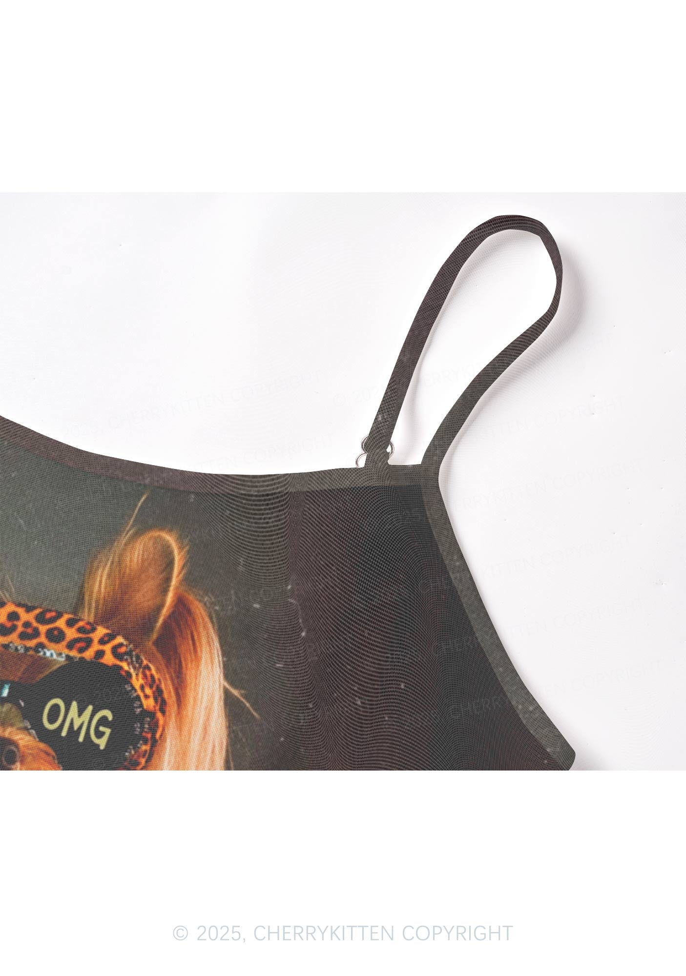 OMG Doggy Y2K Mesh Cami Tank Cherrykitten
