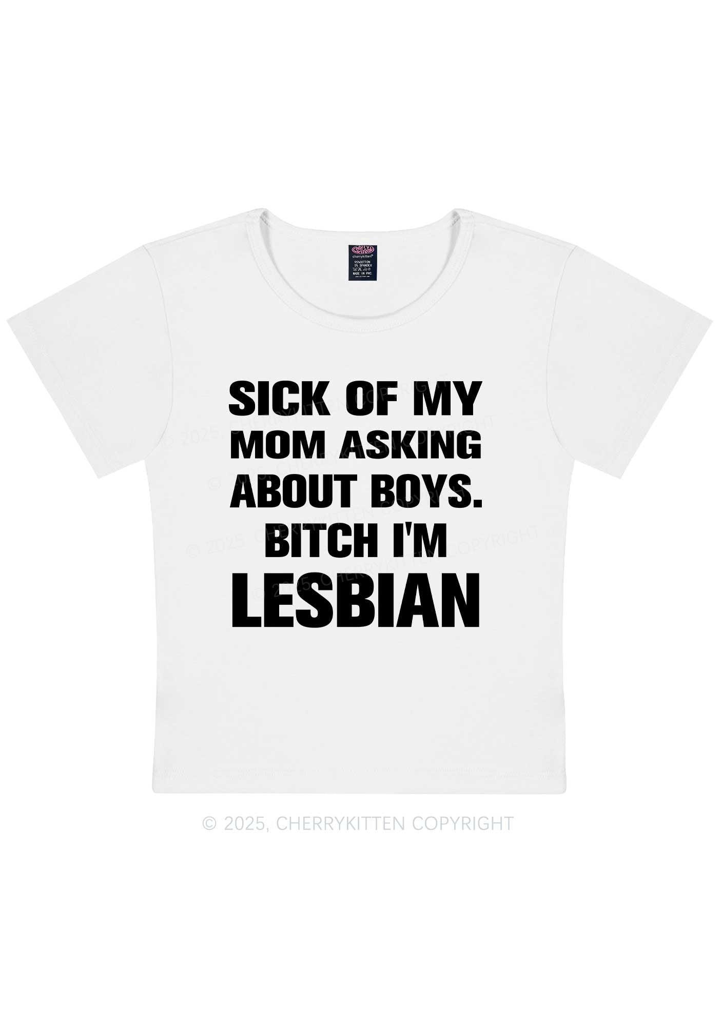 Bxxch Im Lesbian Pride Y2K Baby Tee Cherrykitten