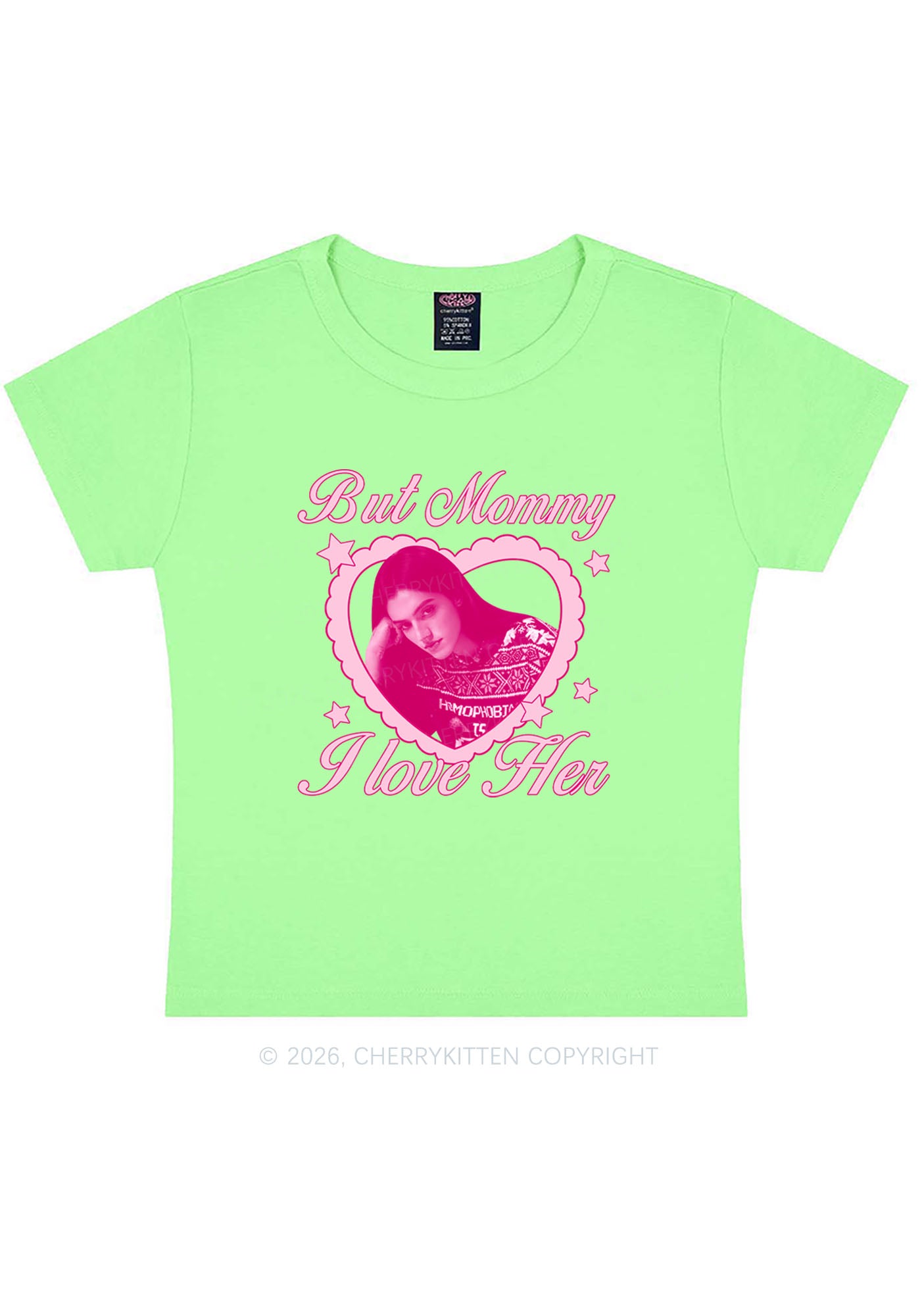 Custom But Mommy I Love Her Y2K Baby Tee Cherrykitten