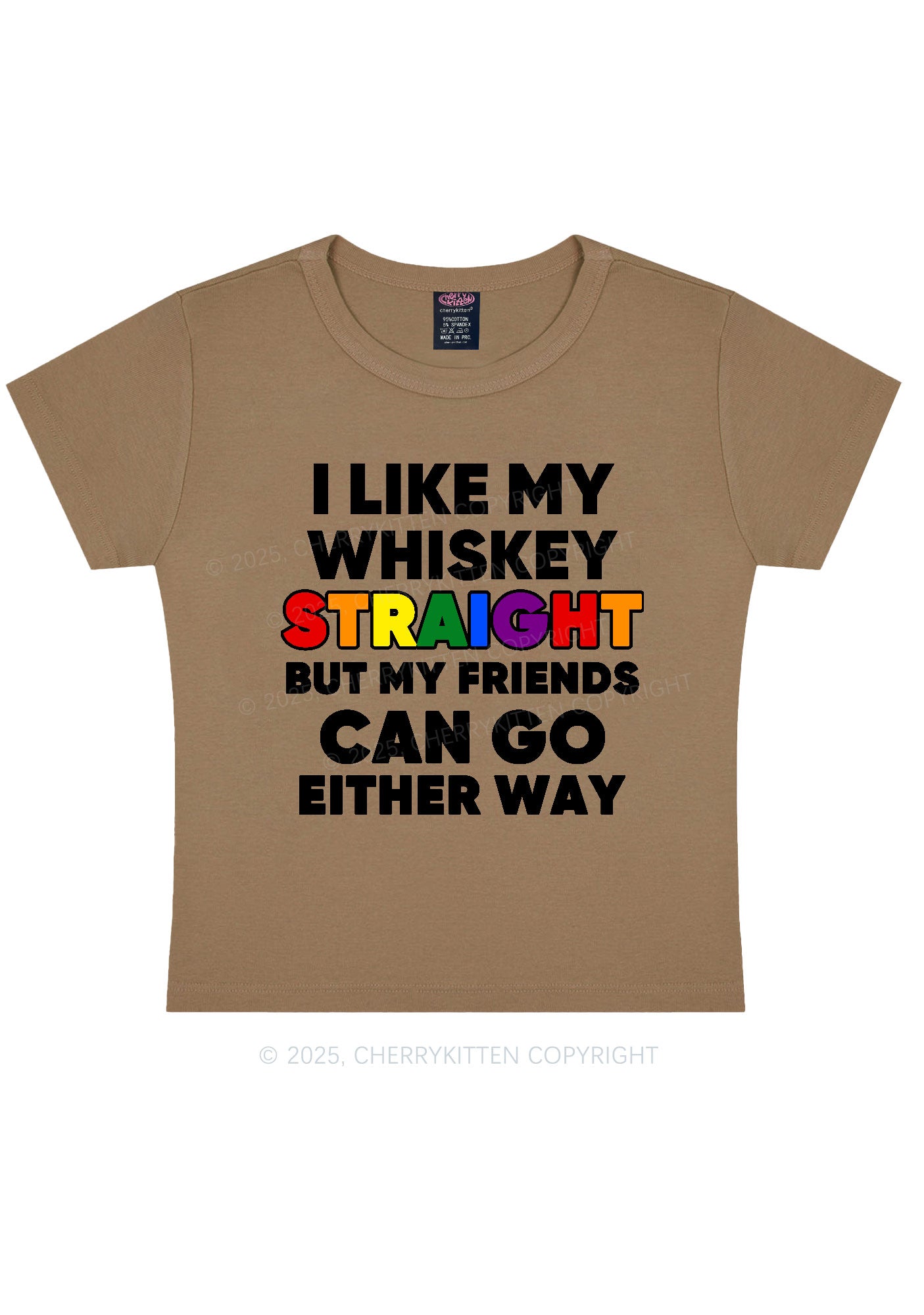 I Like Straight Pride Y2K Baby Tee Cherrykitten