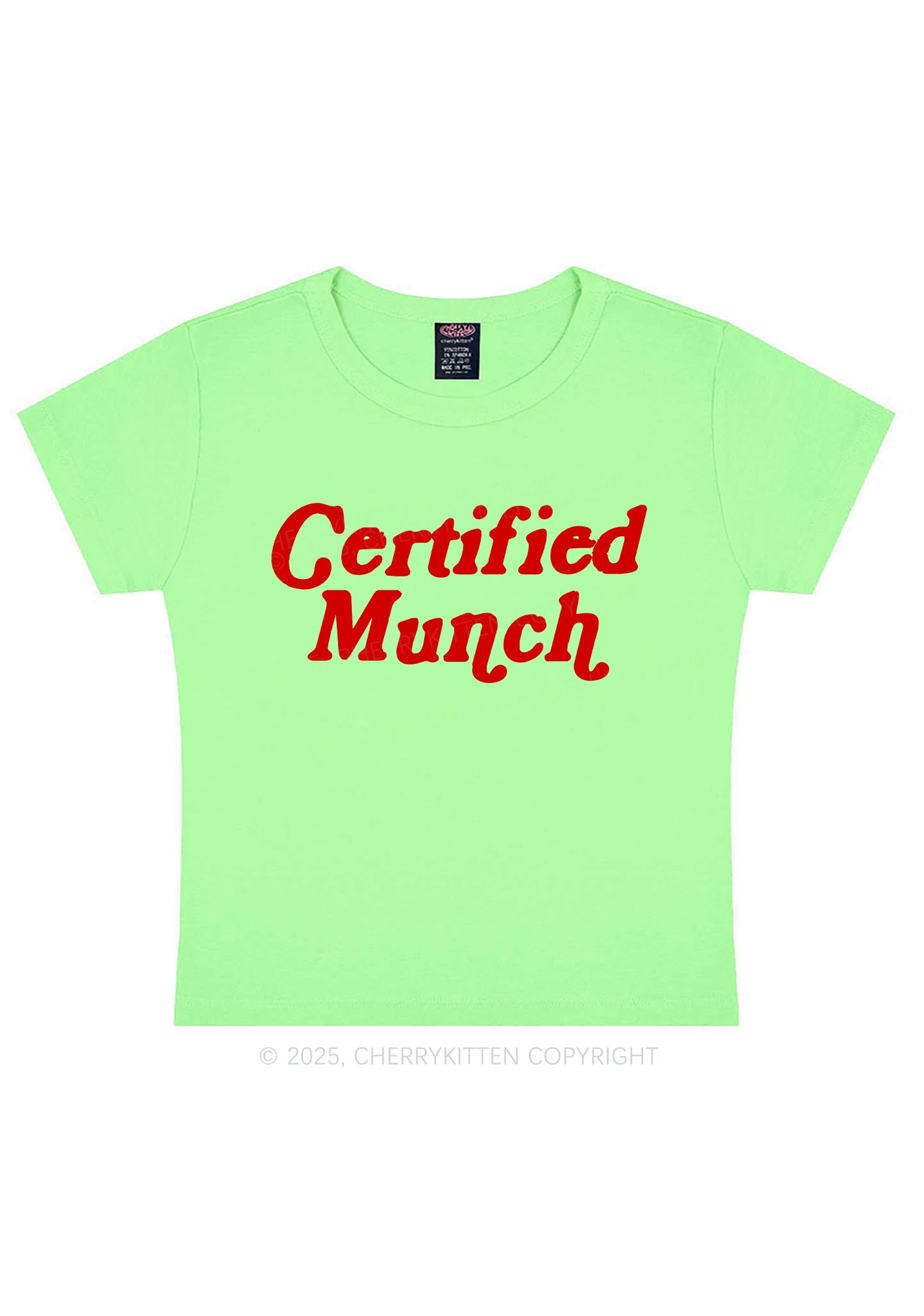 Certified Munch Y2K Baby Tee Cherrykitten