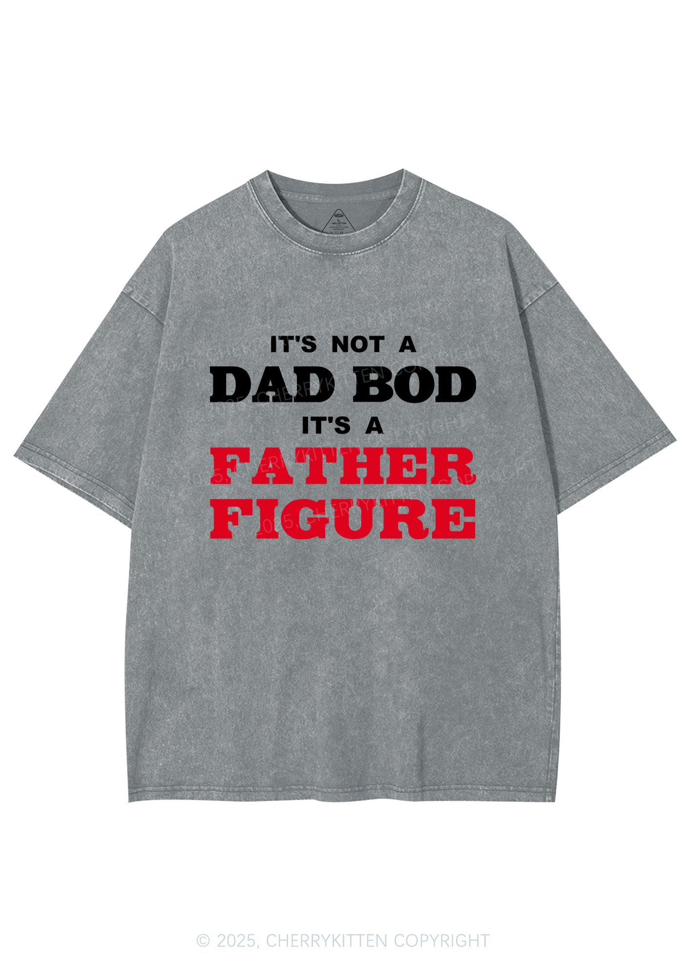 Dad Bod Father Figure Y2K Shirts Washed Tee Cherrykitten