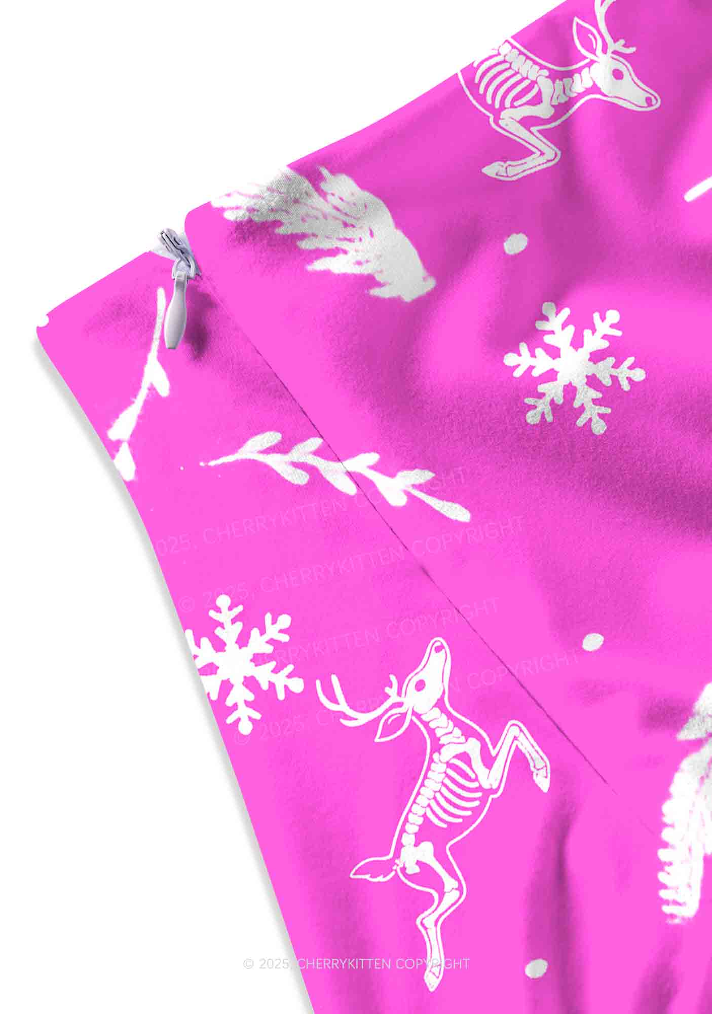 Christmas Cunting Season Y2K Print Mini Skirt Cherrykitten