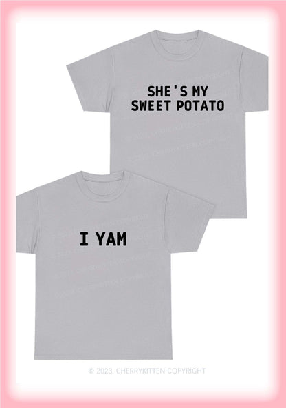 She's My Sweet Potato Y2K Valentine's Day Chunky Shirt Cherrykitten