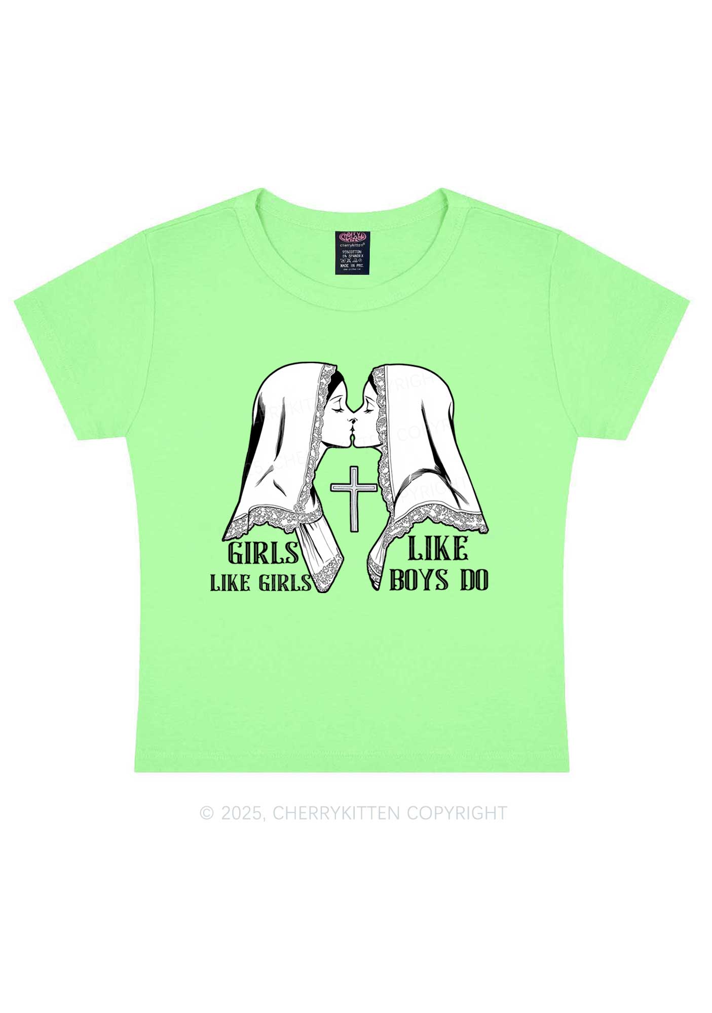 Girls Like Girls Pride Y2K Baby Tee Cherrykitten