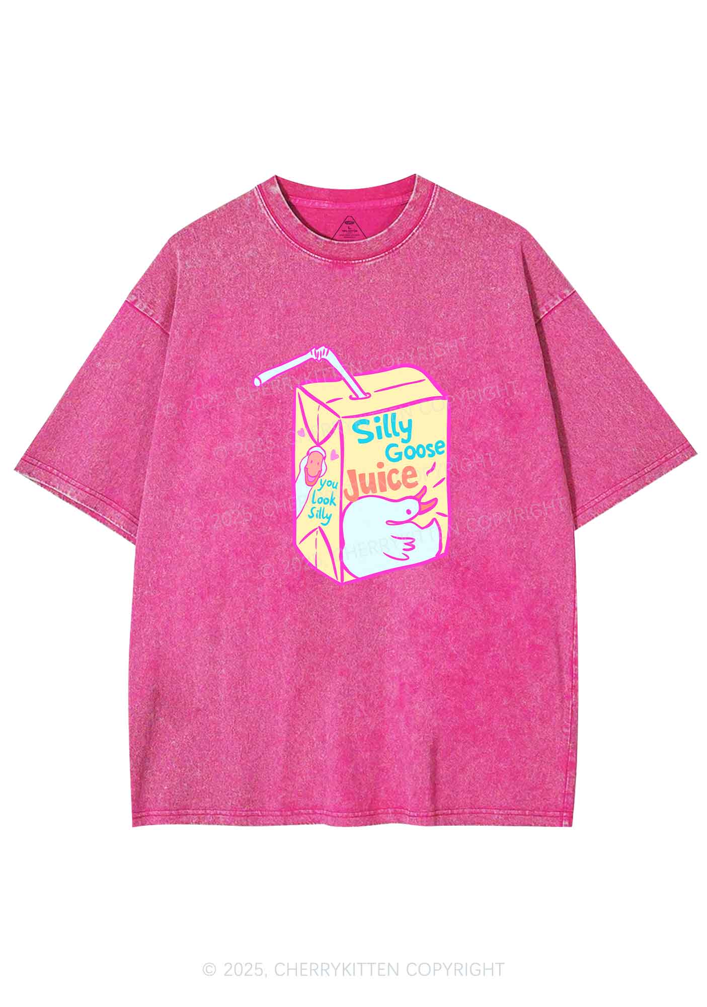 Look Silly Goose Juice Y2K Shirts Washed Tee Cherrykitten
