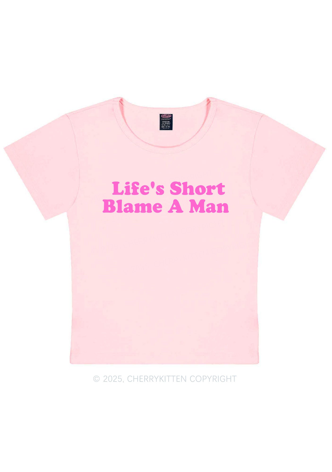 Blame A Man Y2K Baby Tee Cherrykitten
