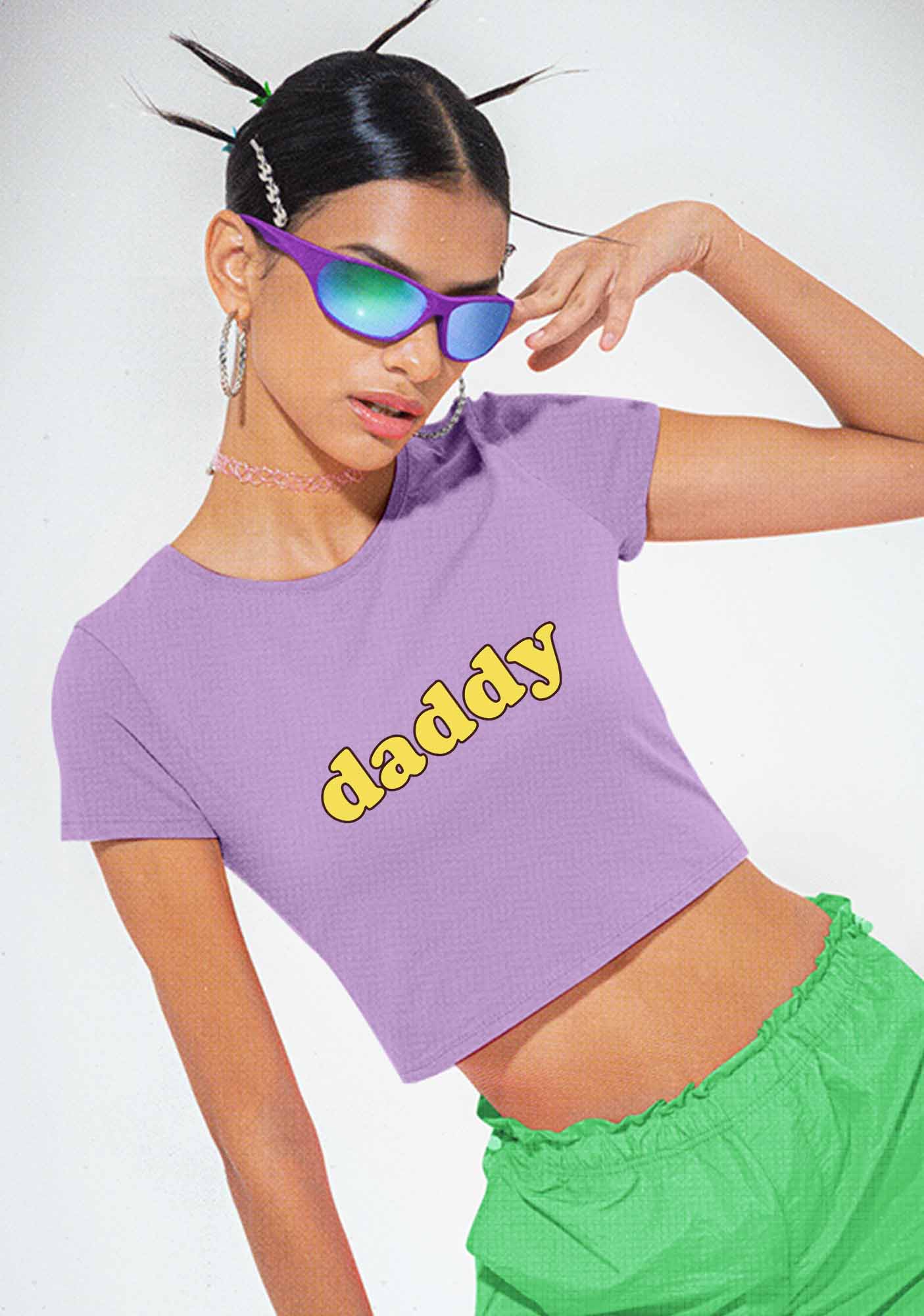 Just Daddy Y2K Baby Tee Cherrykitten