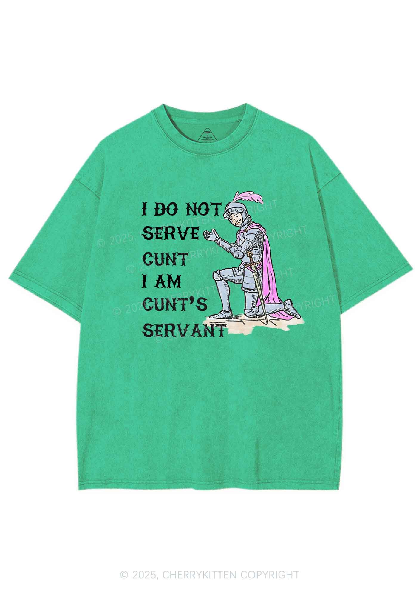 I Am Cxxt Servant Y2K Shirts Washed Tee Cherrykitten