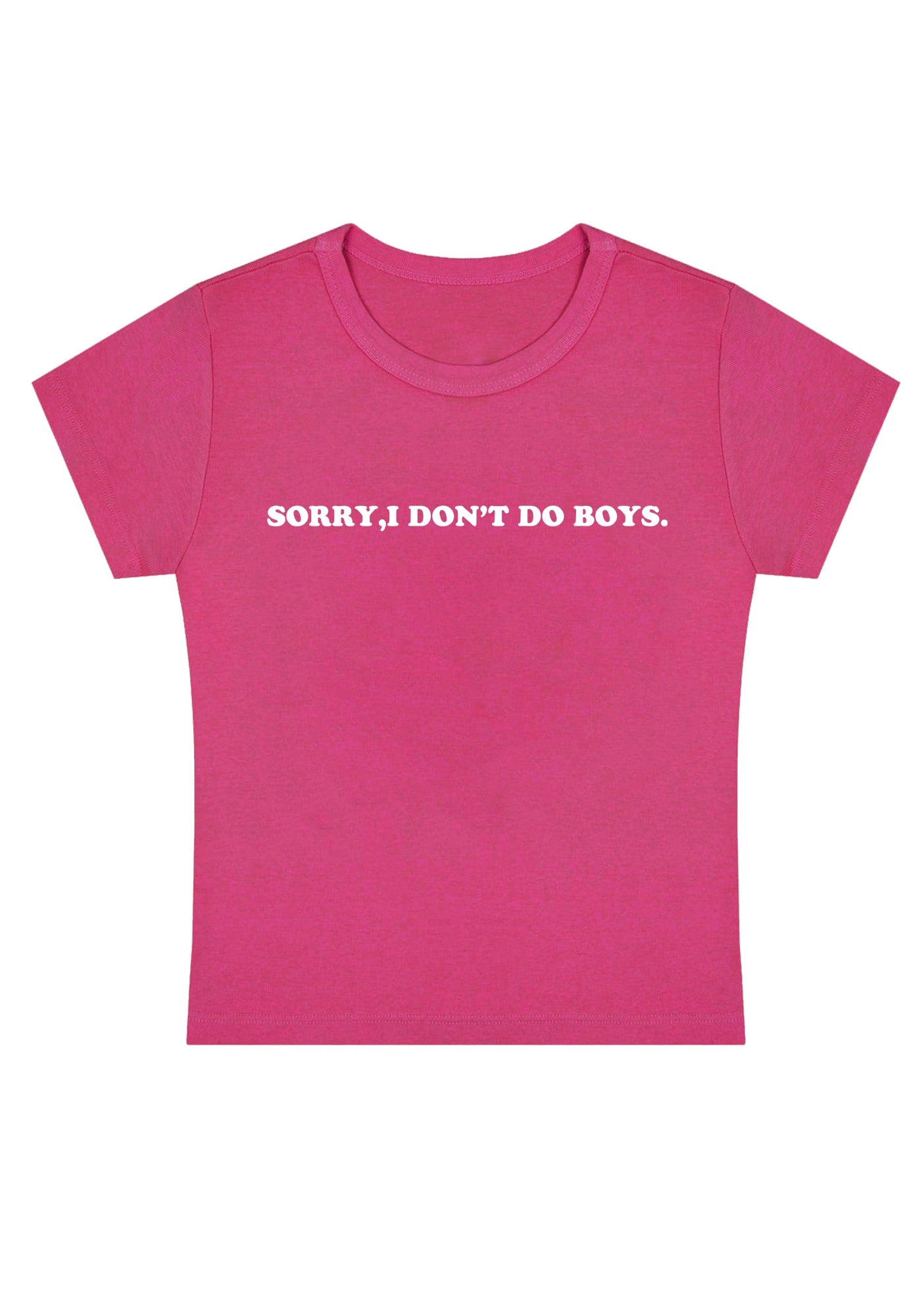 Curvy Sorry I Don't Do Boys Baby Tee