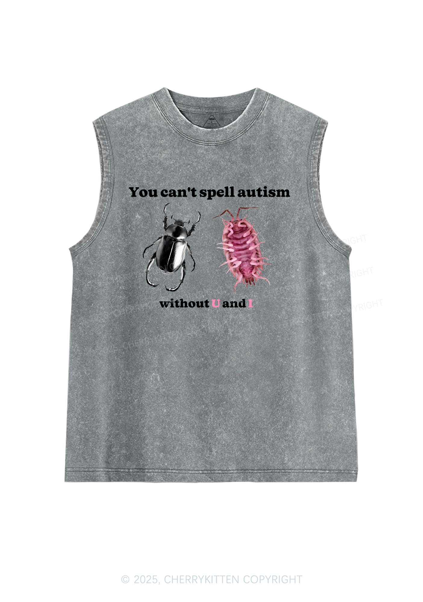Autism Insect Y2K Washed Muscle Tank Cherrykitten
