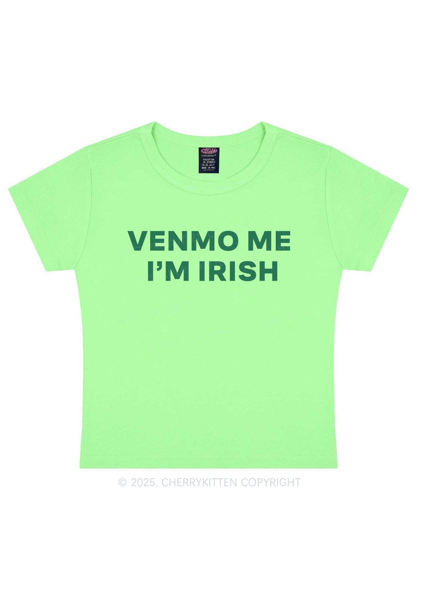 Venmo Me Im Irish St Patricks Y2K Baby Tee Cherrykitten