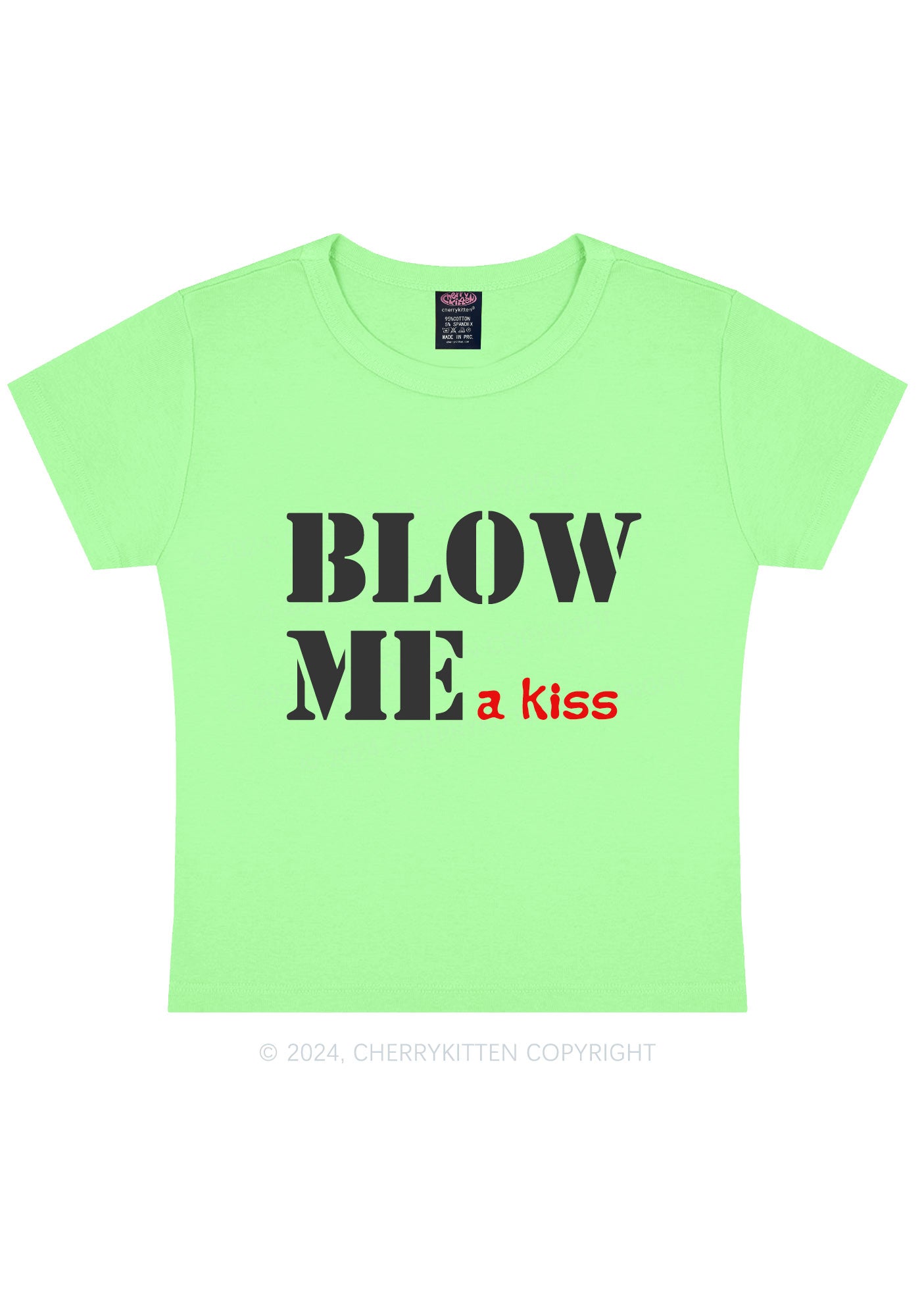 Blow Me A Kiss Y2K Baby Tee Cherrykitten