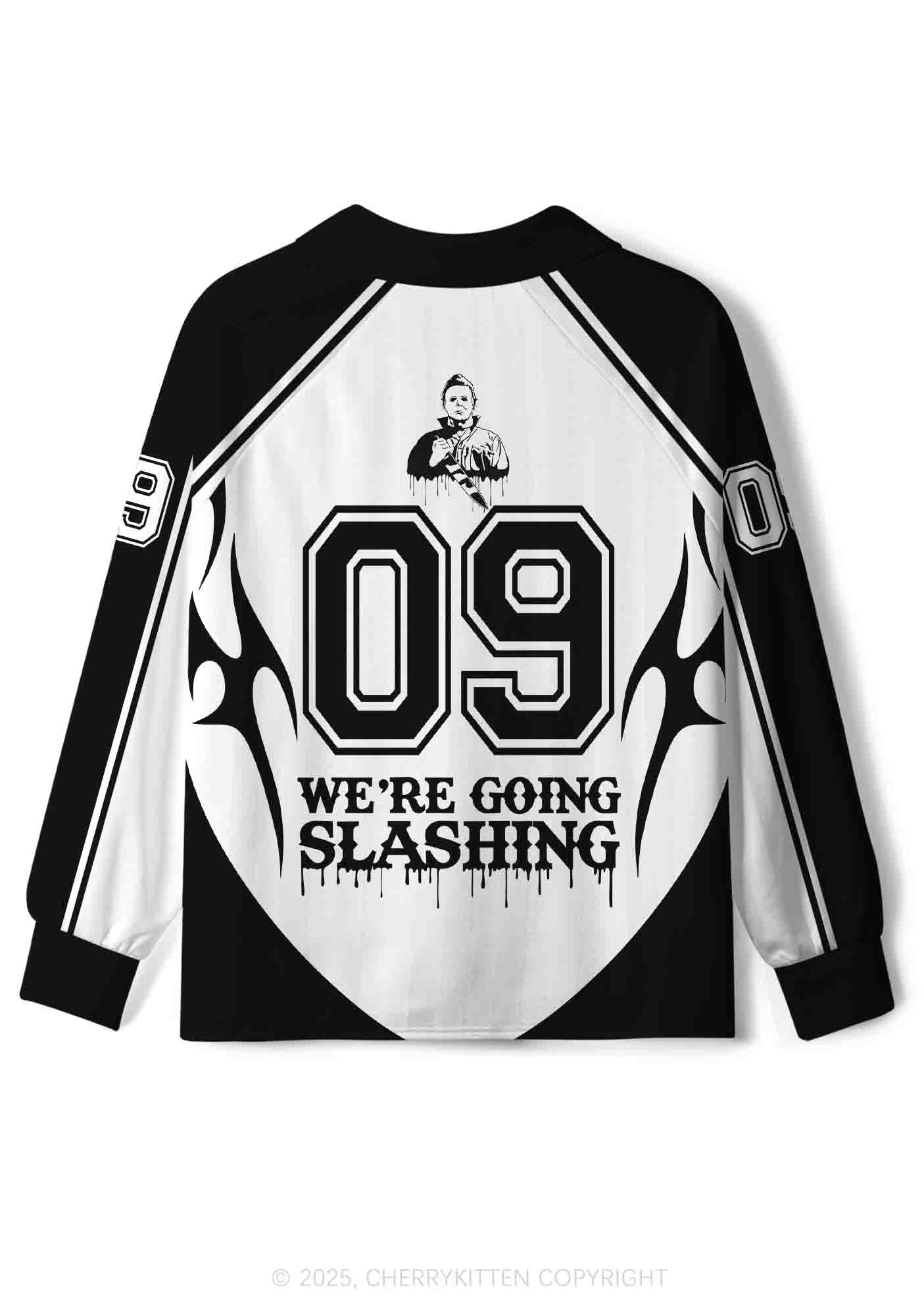 Halloween Custom We Are Going Slashing Y2K Sport Long Sleeve Jersey Shirts Cherrykitten