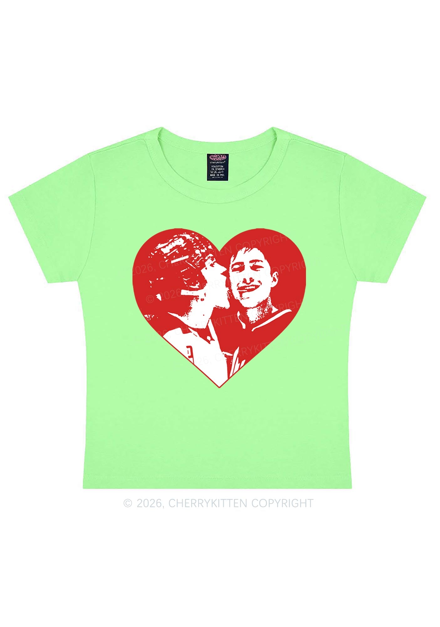Red Heart Bros HR Y2K Baby Tee Cherrykitten