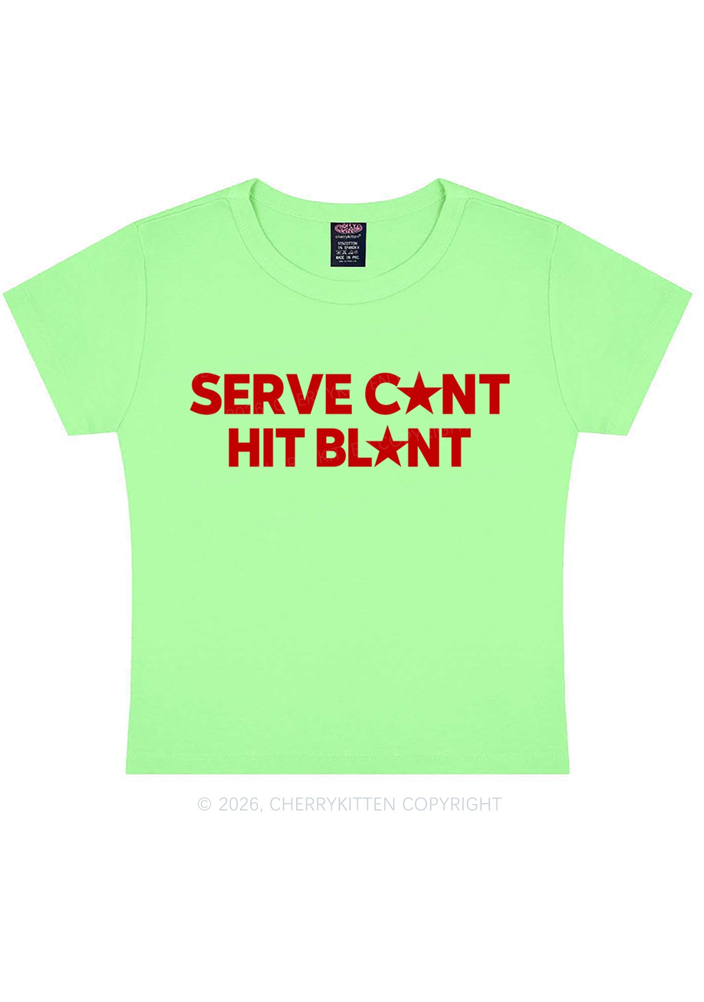 Serve Cxxt Hit Blunt Y2K Baby Tee Cherrykitten