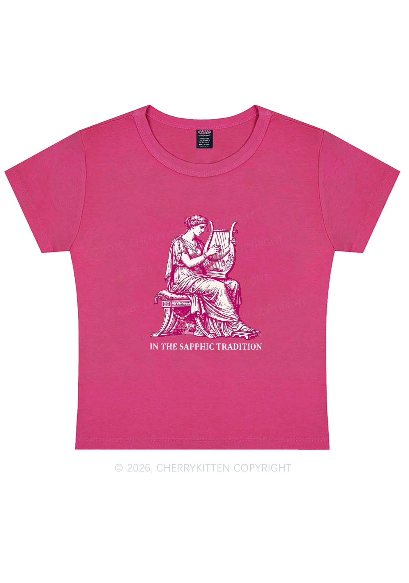 In The Sapphic Tradition Pride Y2K Baby Tee Cherrykitten