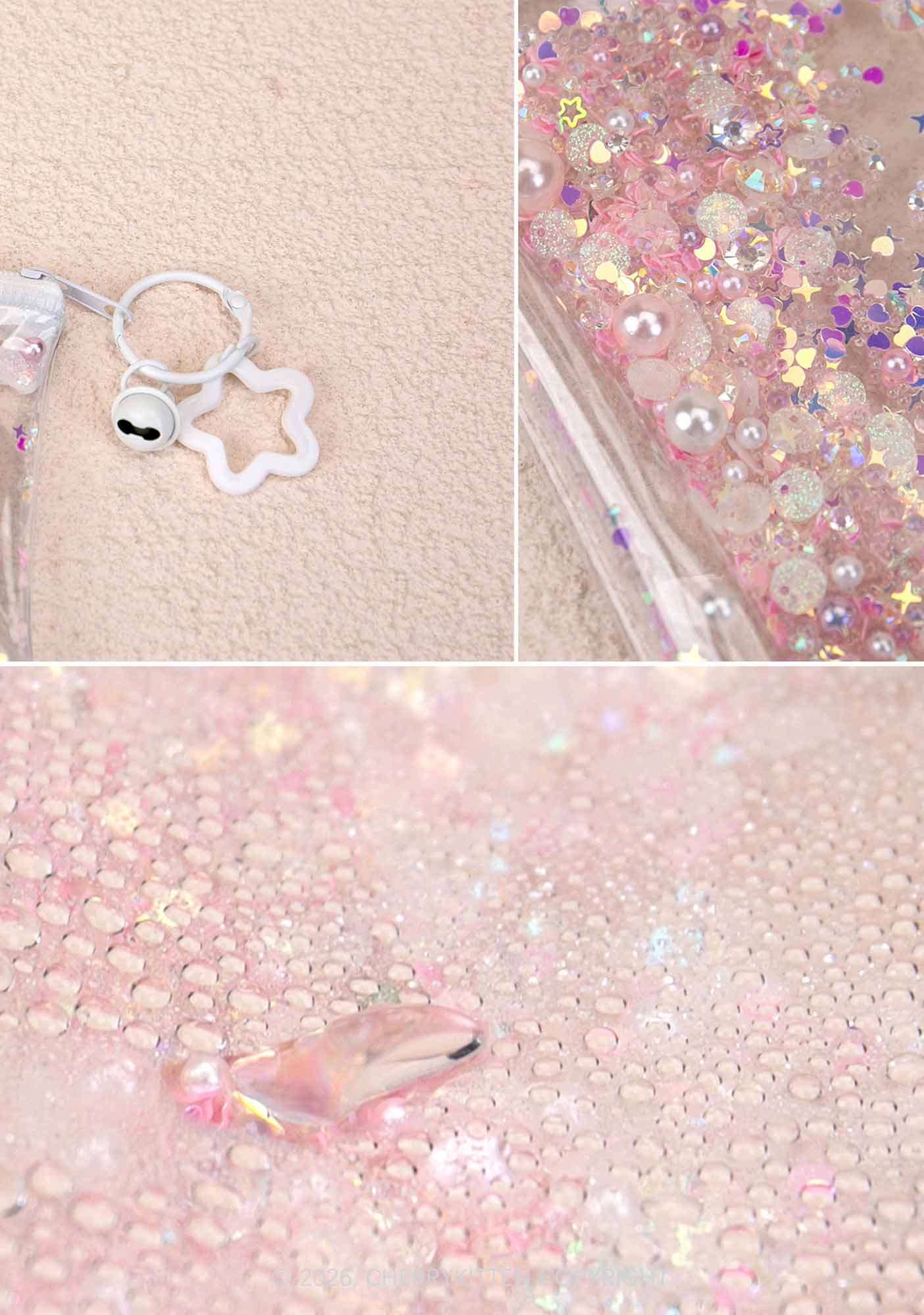 Star Count Y2K Quicksand Transparent Pencil Pouch Cherrykitten