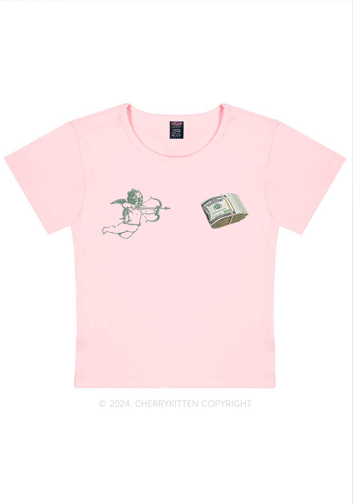 Cupid Cash Y2K Valentine's Day Baby Tee Cherrykitten