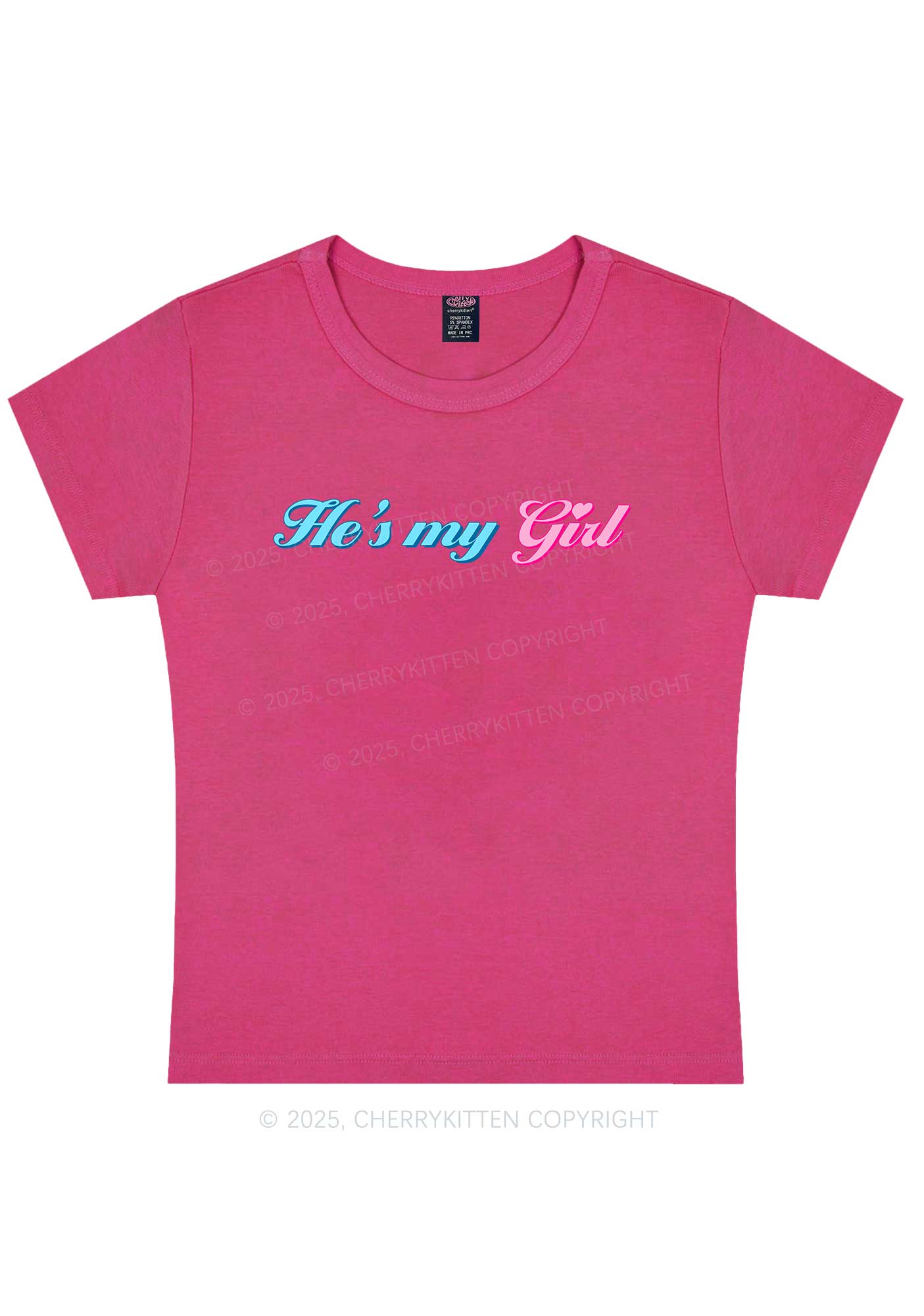 He Is My Girl Pride Y2K Baby Tee Cherrykitten