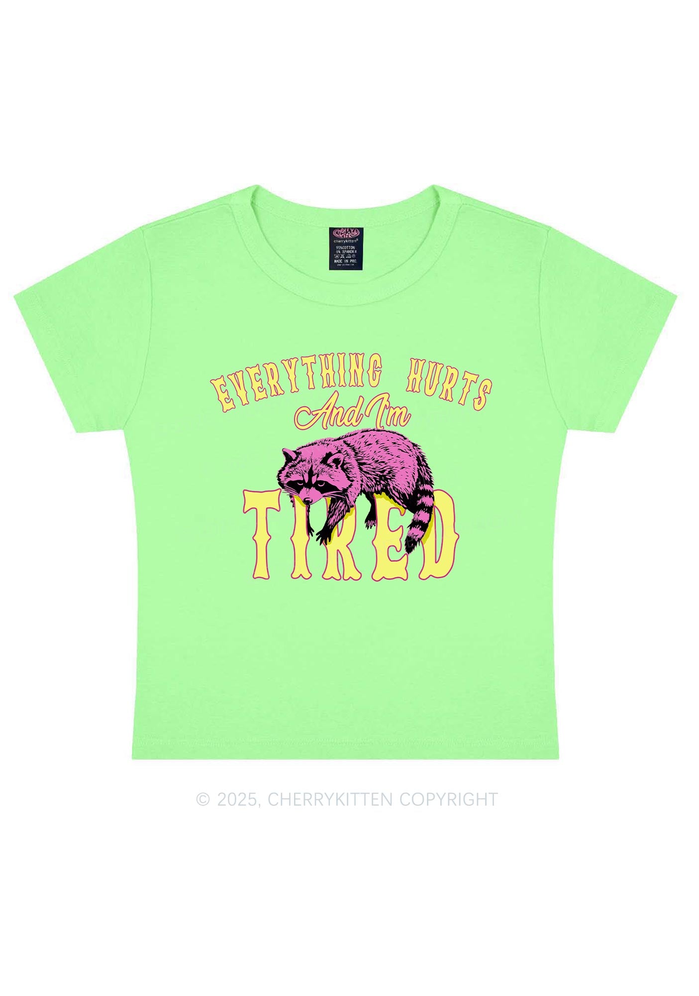 I Am Tried Y2K Baby Tee Cherrykitten