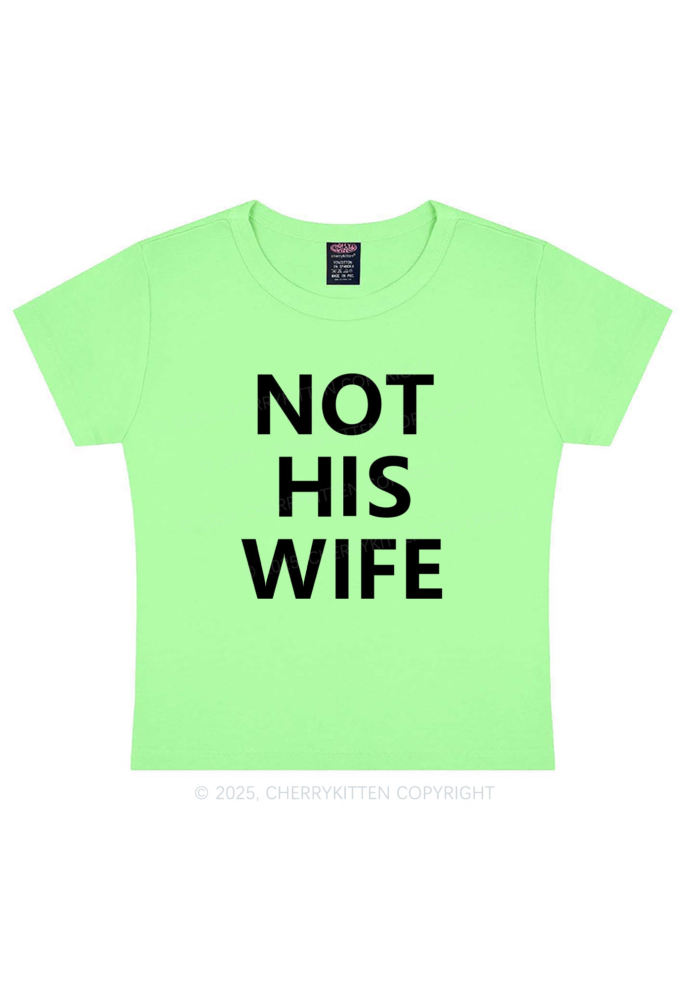 Not His Wife Y2K Baby Tee Cherrykitten