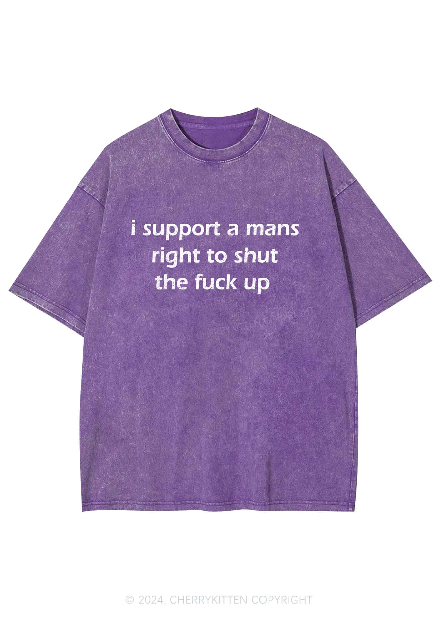 I Support A Mans Right Y2K Washed Tee Cherrykitten