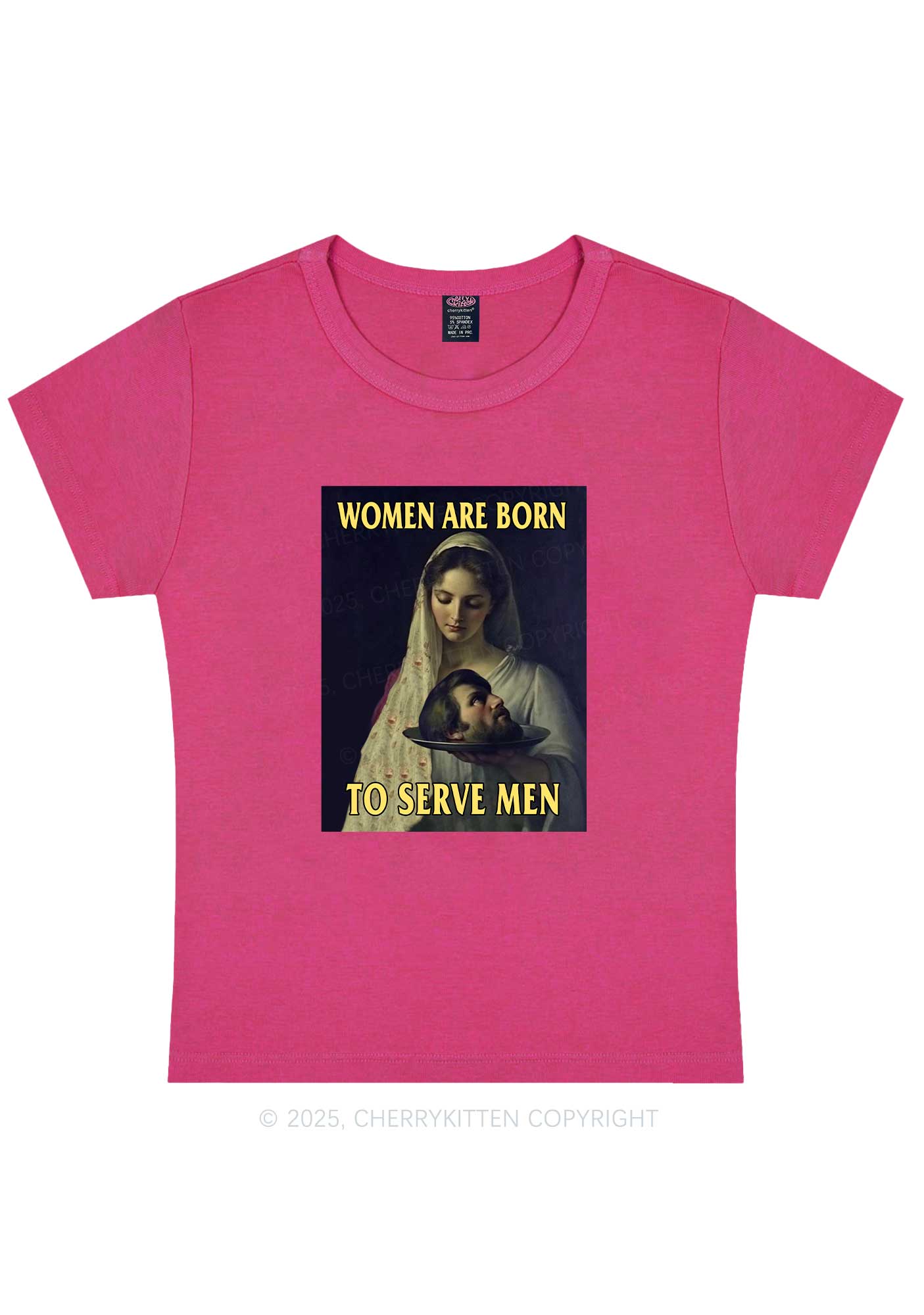 Women Born To Serve Y2K Baby Tee Cherrykitten