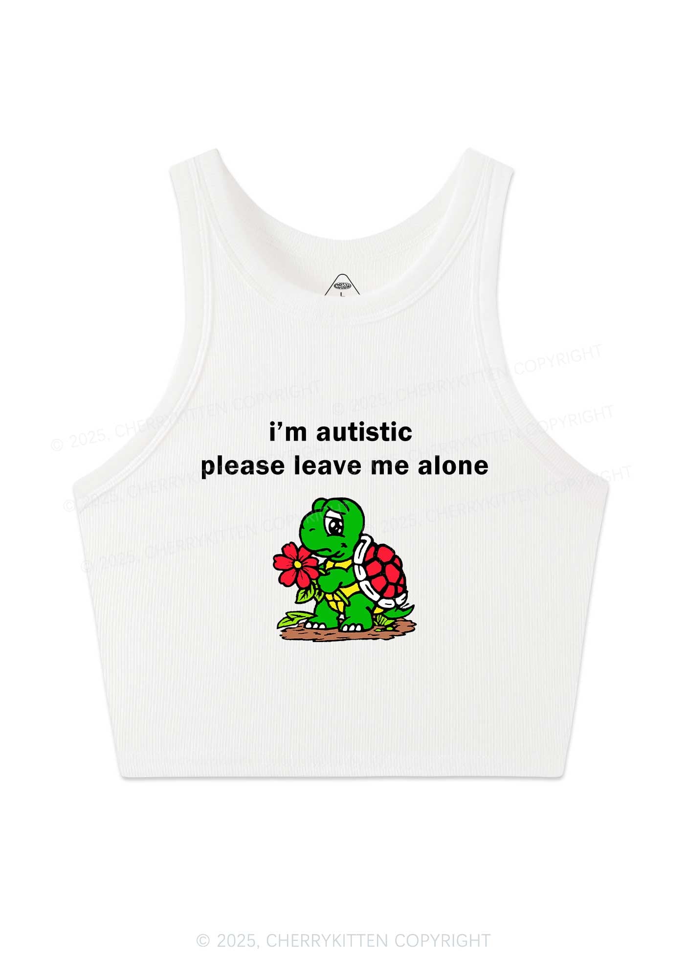 Im Autistic Leave Me Alone Y2K Crop Tank Top Cherrykitten