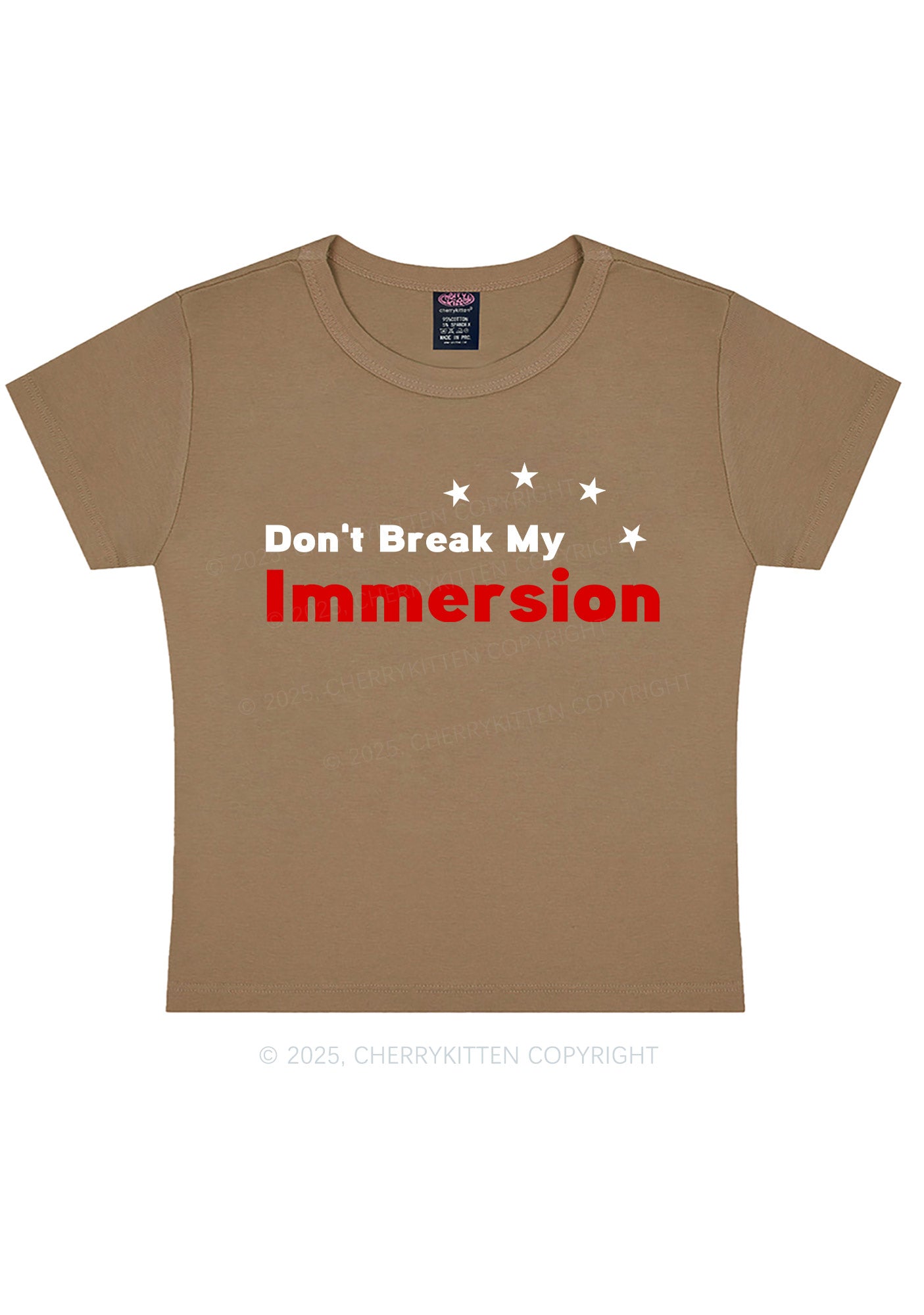 Dont Break My Immersion Y2K Baby Tee Cherrykitten