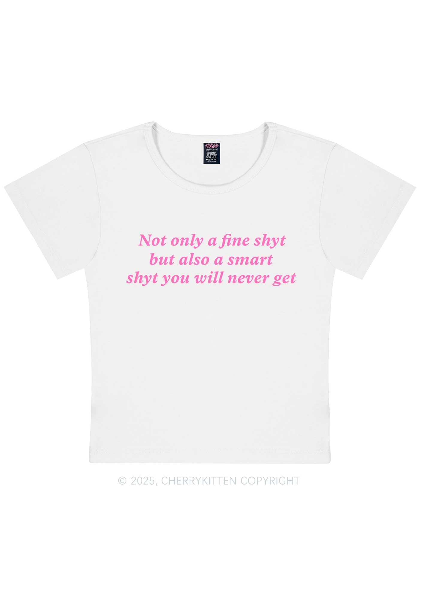 Not Only Fine Shyt Y2K Baby Tee Cherrykitten