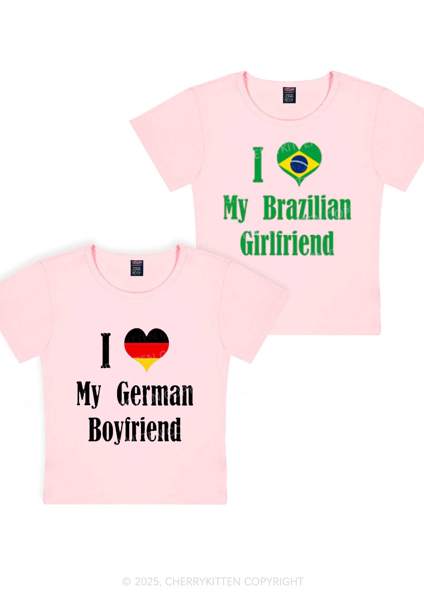 Custom Country Y2K Valentine's Day Baby Tee Cherrykitten