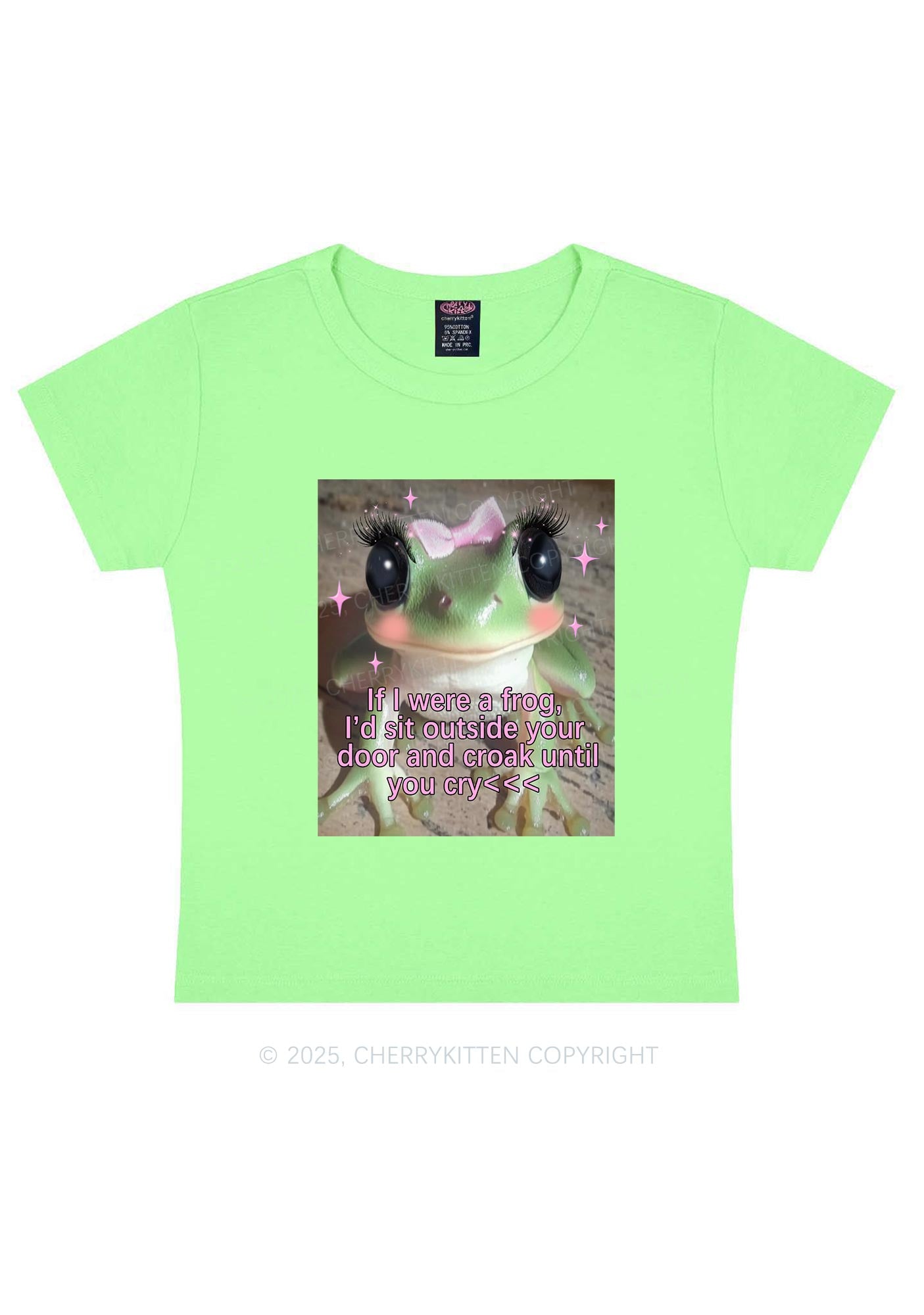 If I Were Frog Y2K Baby Tee Cherrykitten