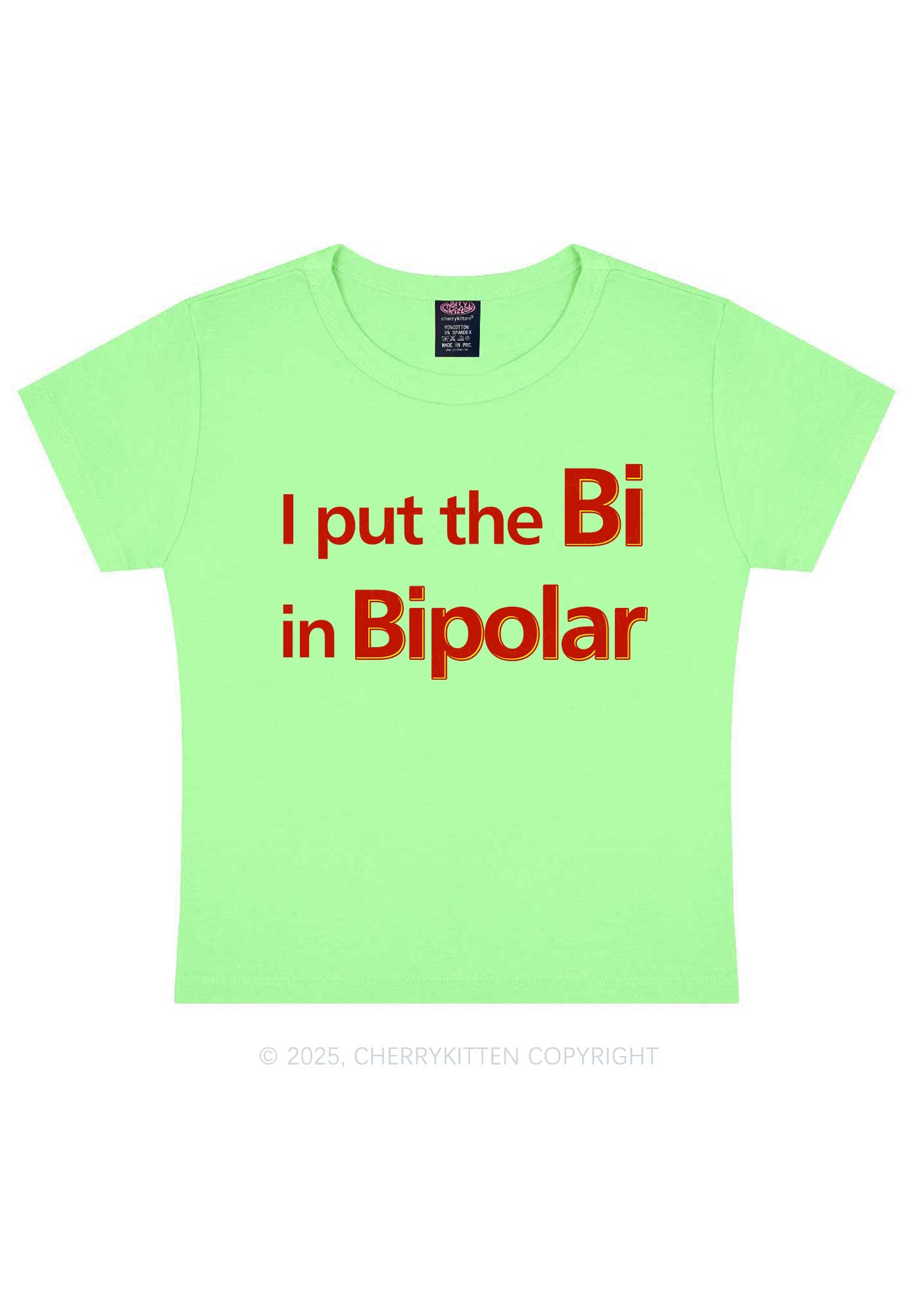Bi In Bipolar Y2K Baby Tee Cherrykitten