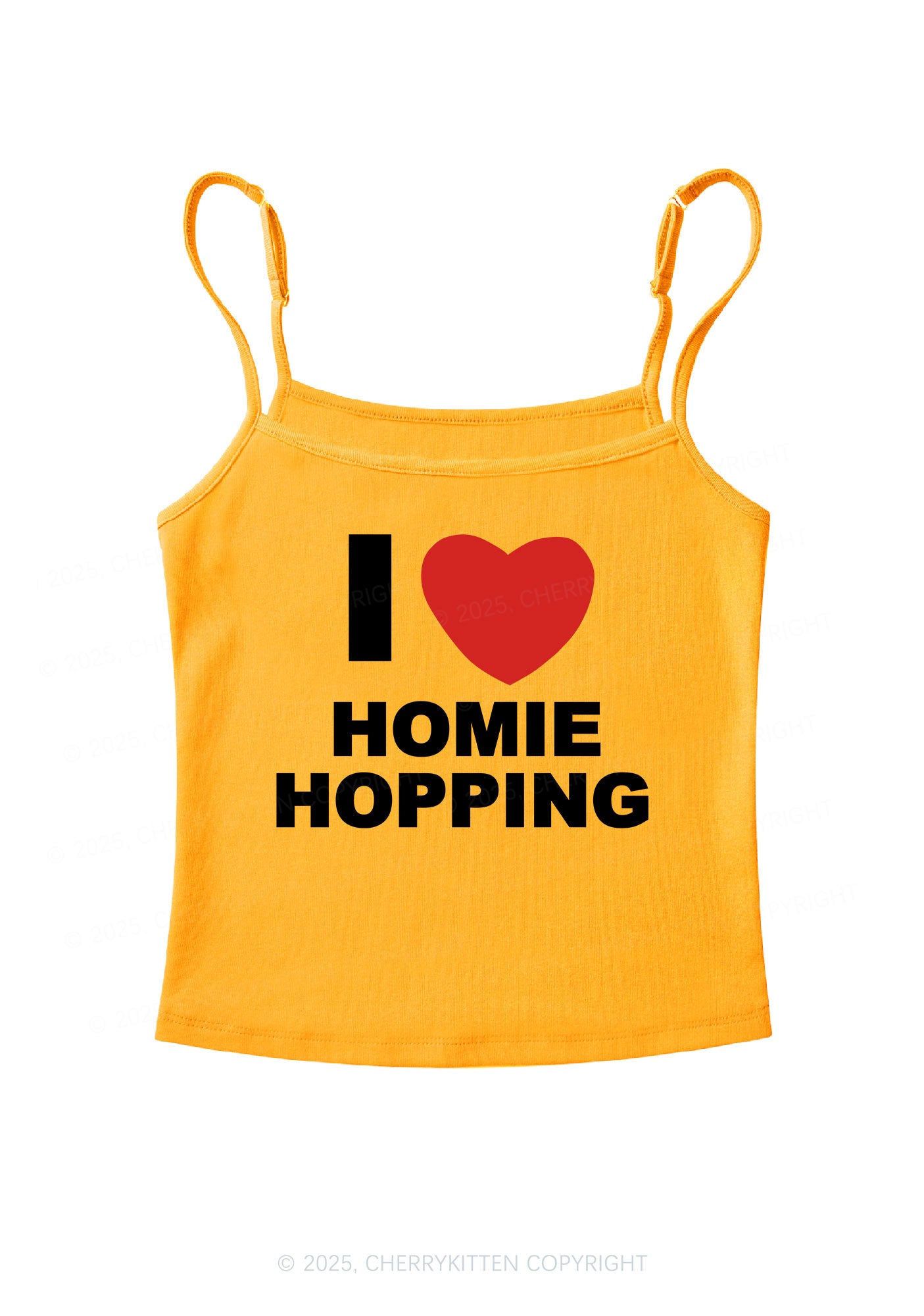 I Love Homie Hopping Y2K Spaghetti Strap Cami Cherrykitten